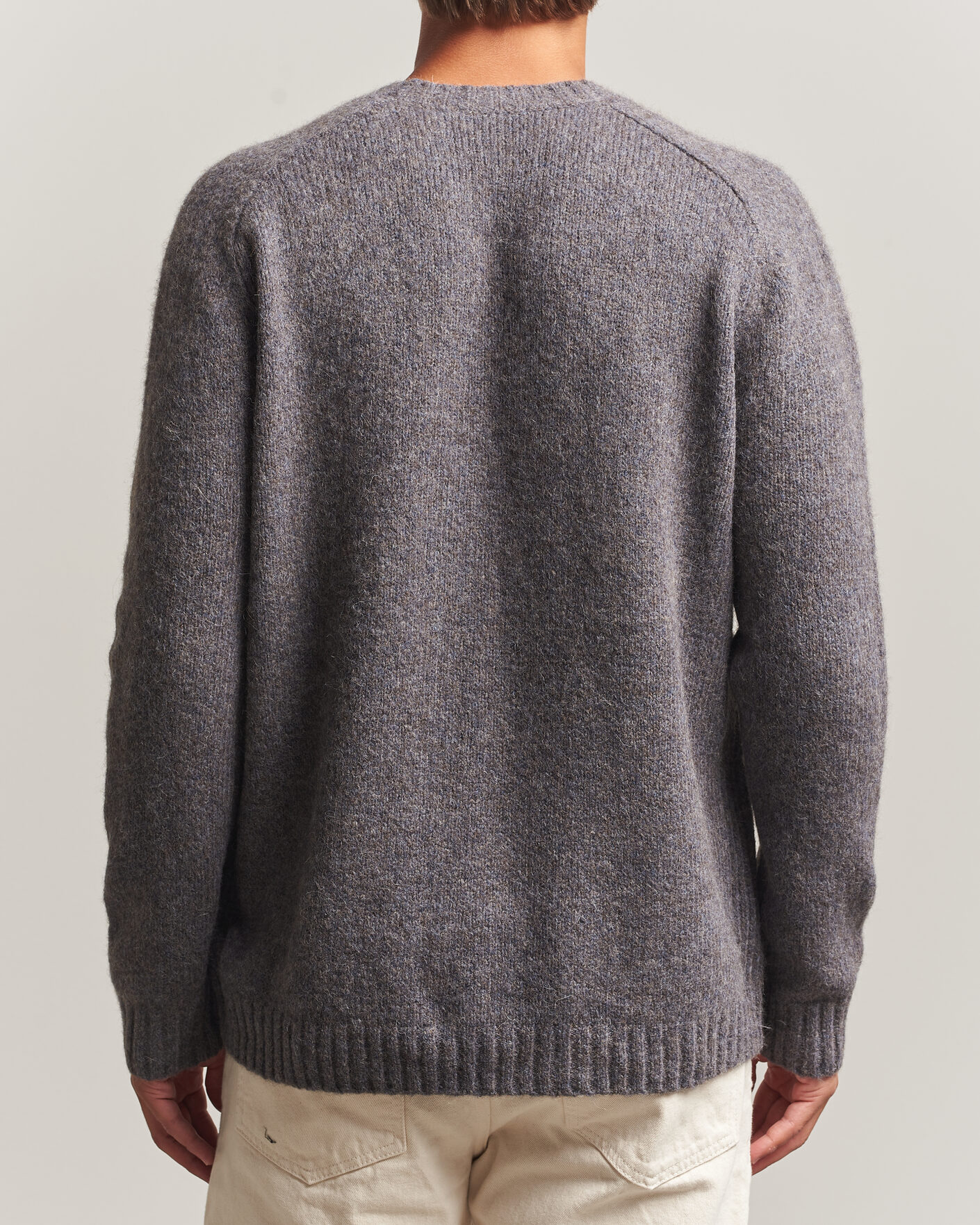 Herr | Tröjor | Tiger of Sweden | Adryan Yak/Alpaca Knitted Sweater Grey Melange