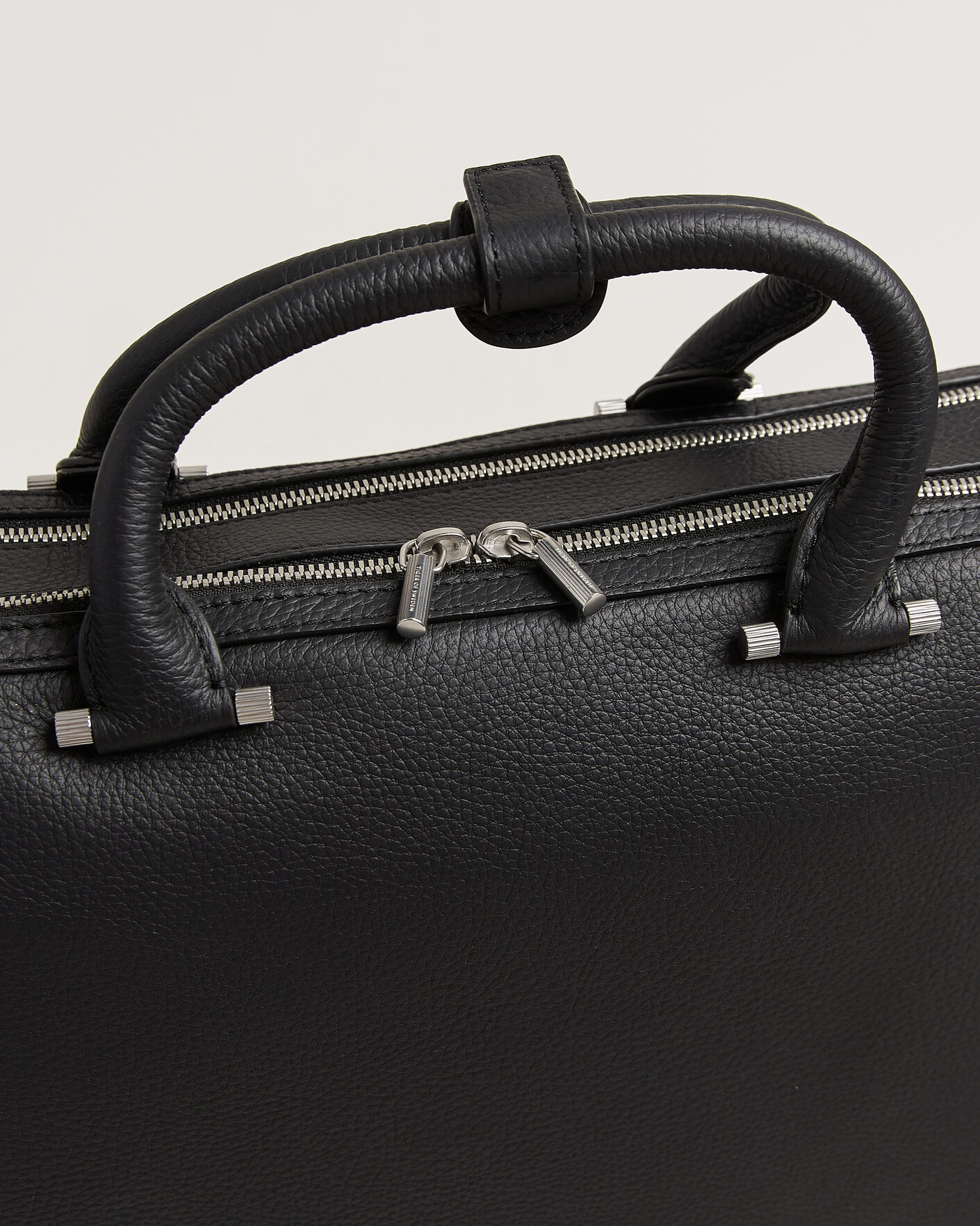 Herr | Väskor | Tiger of Sweden | Valise Grained Leather Double Zip Briefcase Black