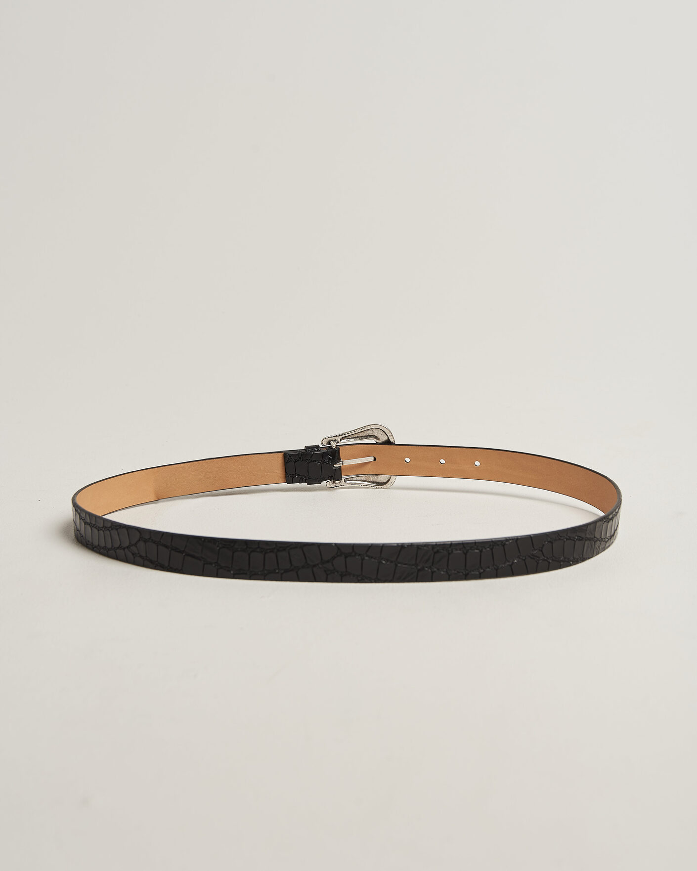 Herr | Bälten | Tiger of Sweden | Ecus Structured Leather Western Belt Black