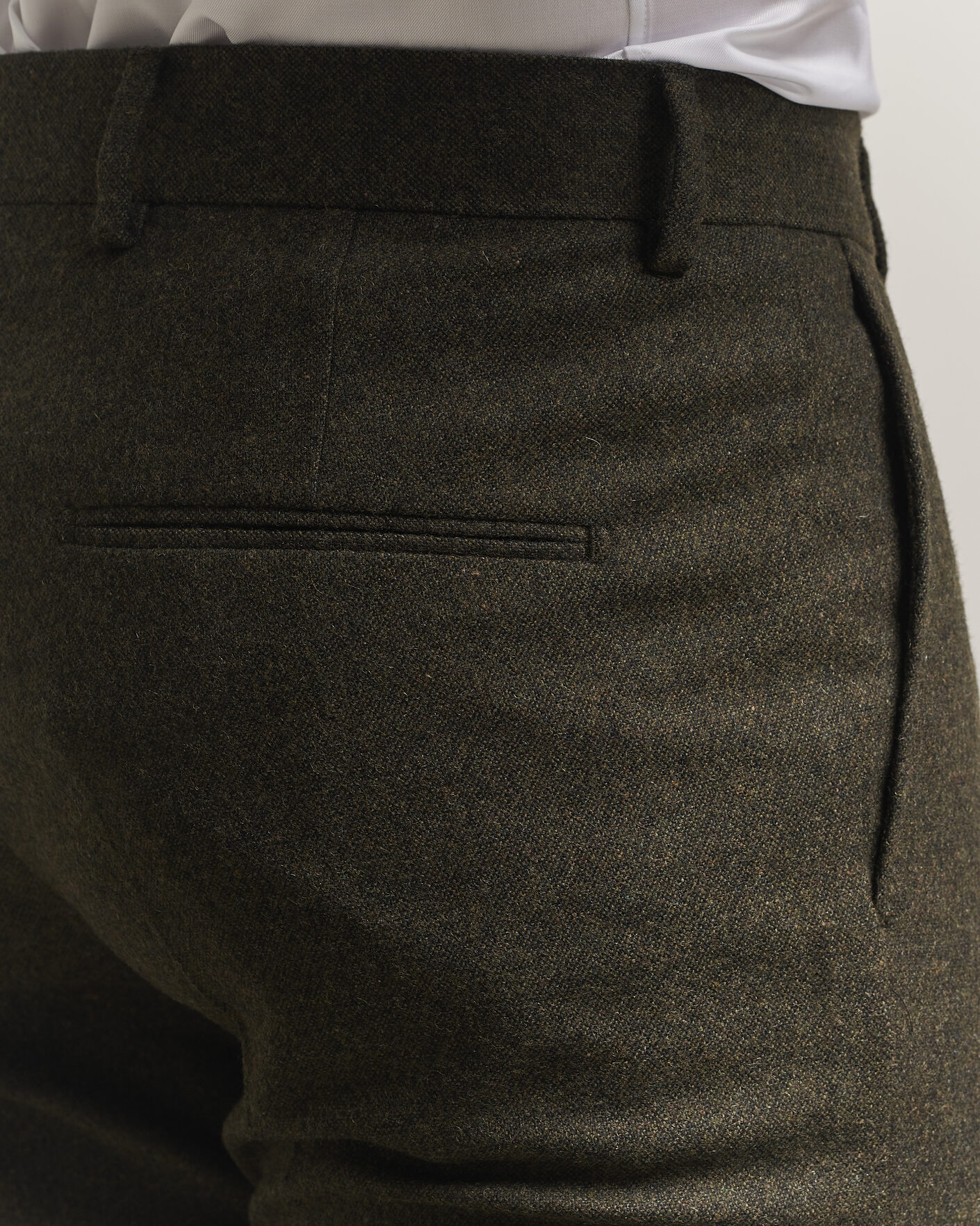 Herr | Byxor | Tiger of Sweden | Tenuta Wool Flannel Suit Trousers Muted Canopy