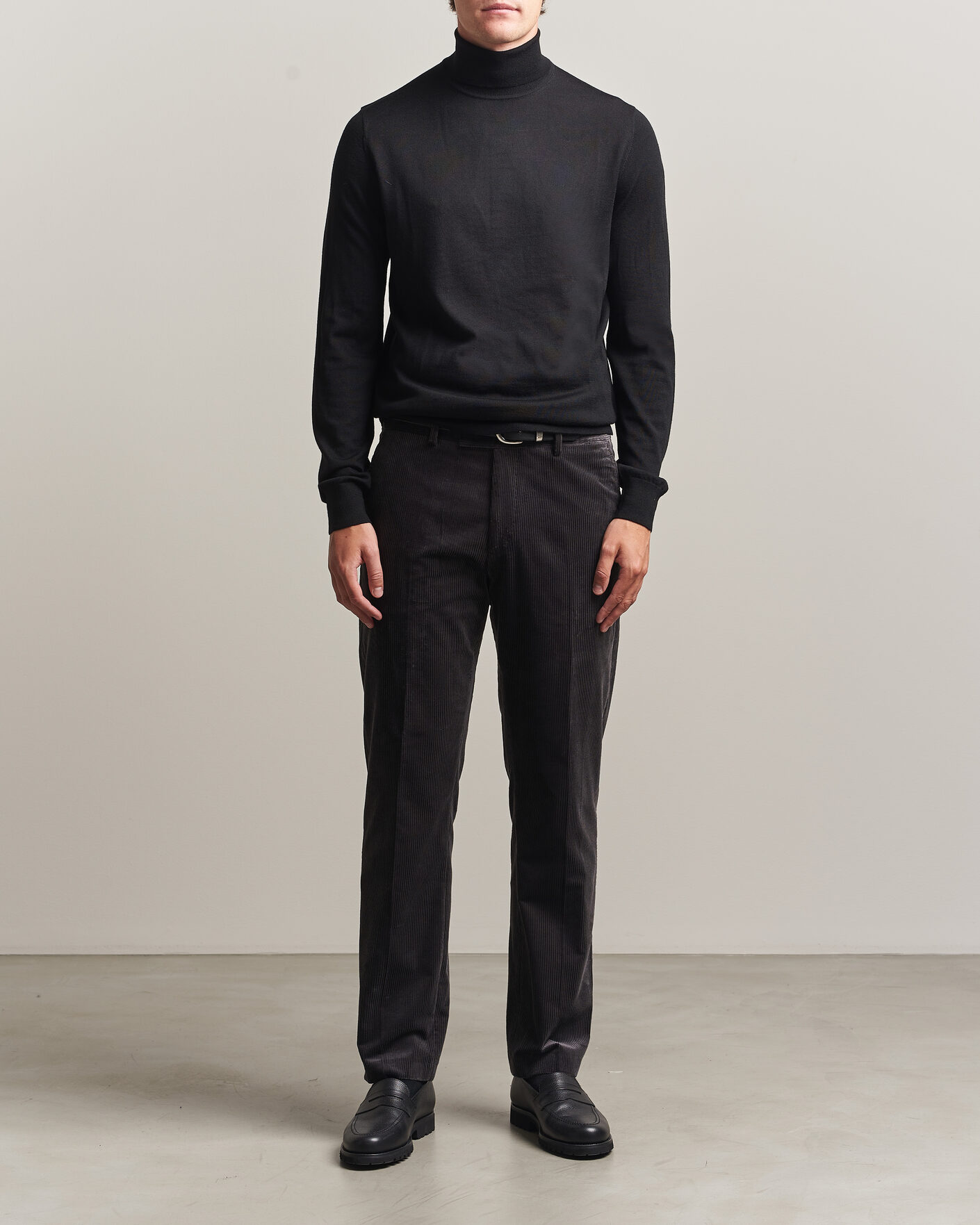 Herr | Byxor | Tiger of Sweden | Tense Pleated Corduroy Trousers Phantom