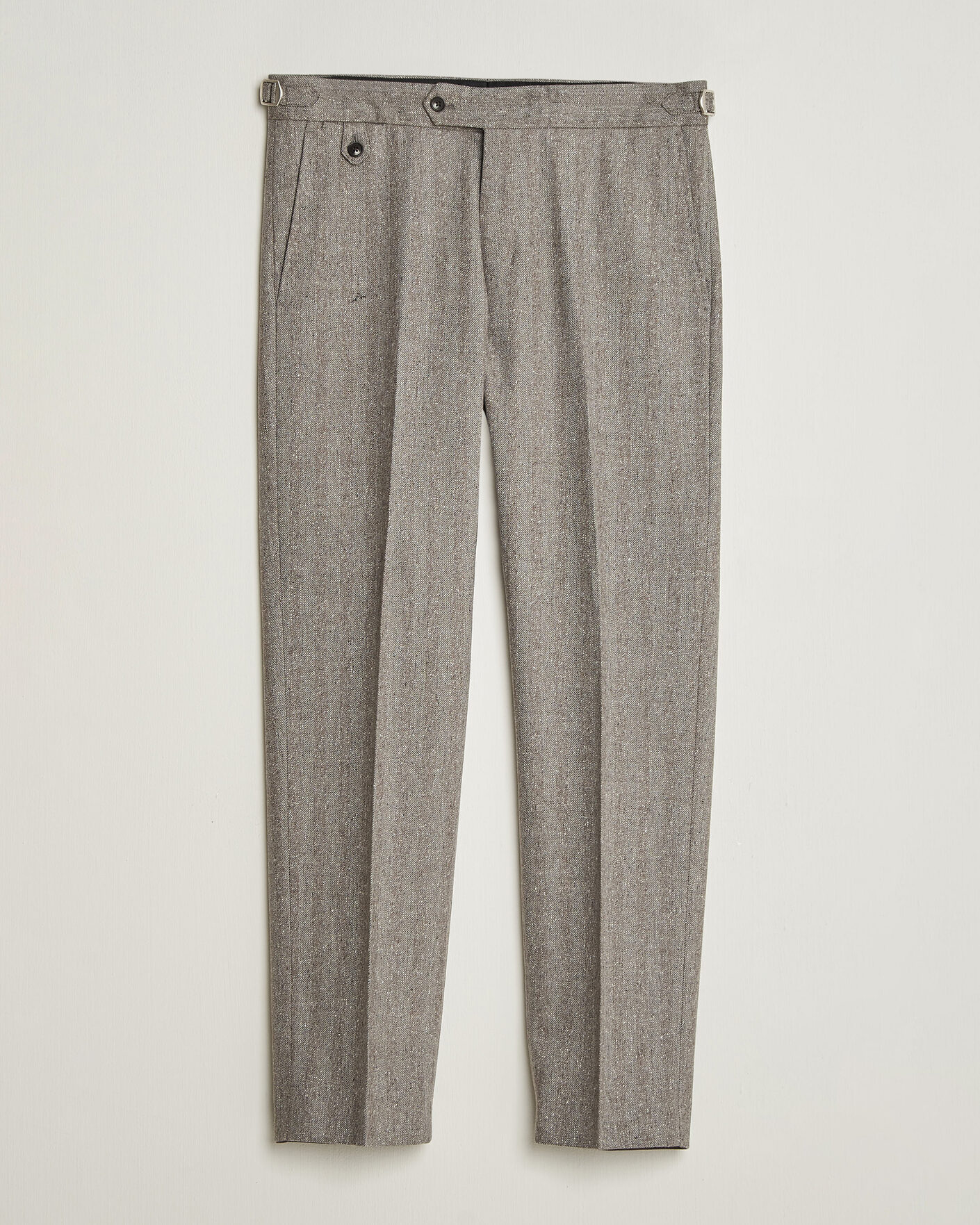 Herr | Byxor | Tiger of Sweden | Tense Wool Donegal Suit Trousers Dark Stone