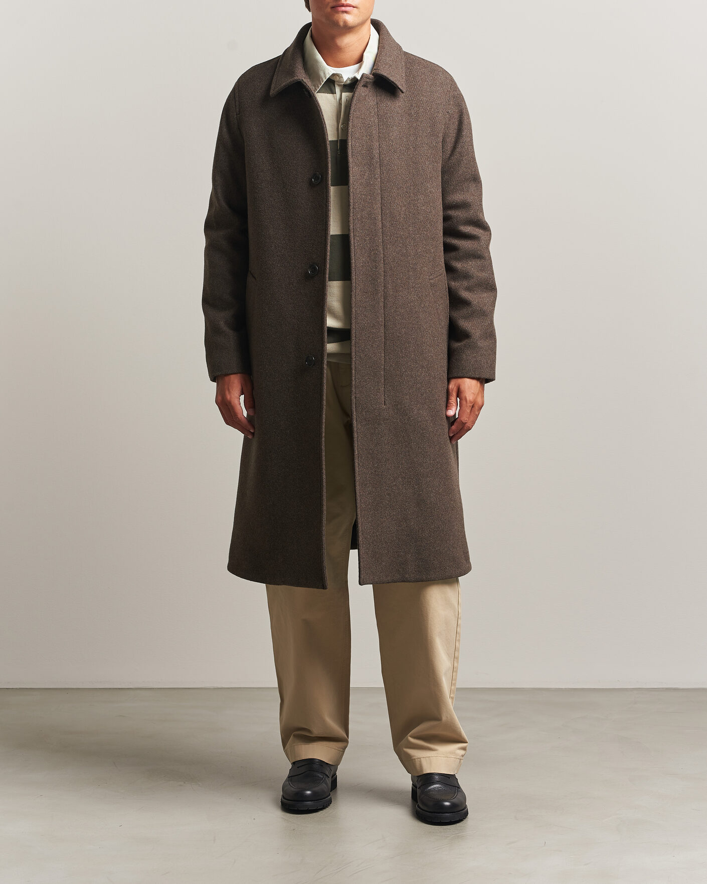 Herr | Jackor | Tiger of Sweden | Carlton Wool Coat Dusty Brown