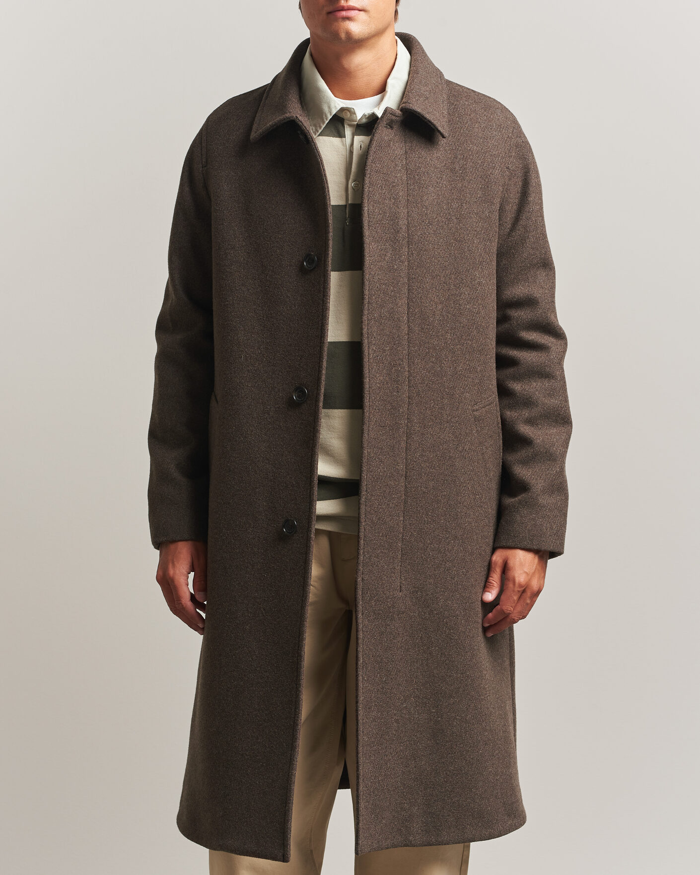 Herr | Jackor | Tiger of Sweden | Carlton Wool Coat Dusty Brown