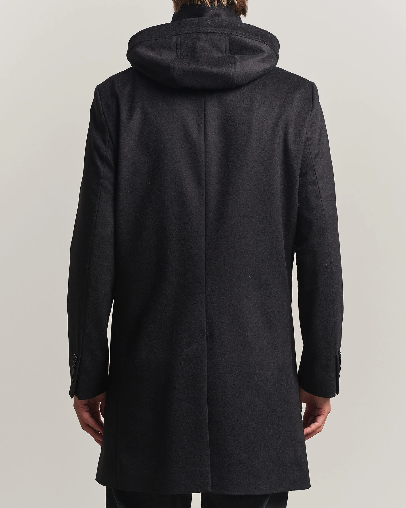 Herr | Jackor | Tiger of Sweden | Aleric Wool/Cashmere Hooded Coat Black
