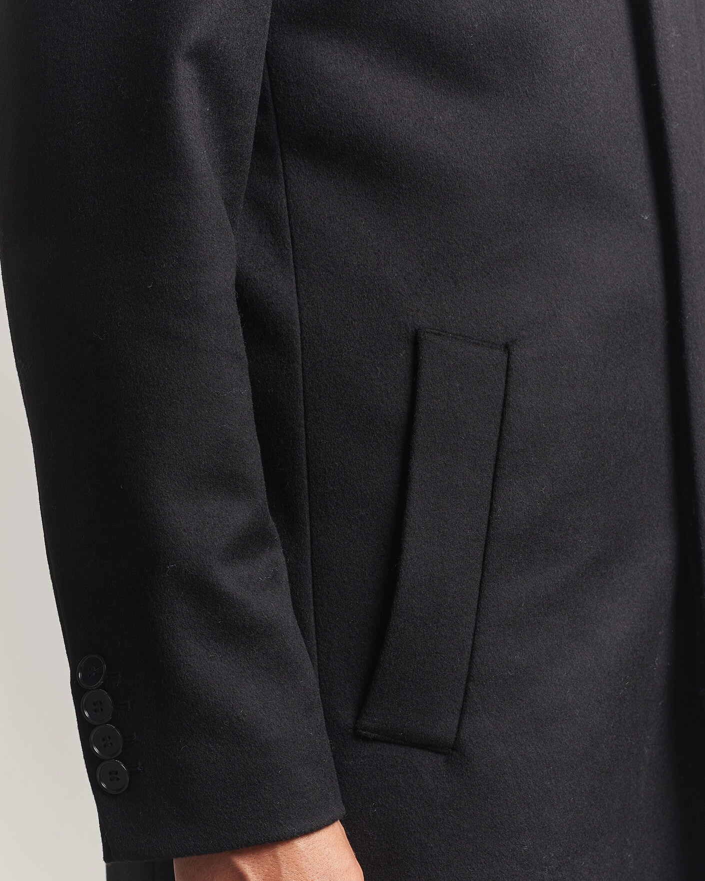Herr | Jackor | Tiger of Sweden | Aleric Wool/Cashmere Hooded Coat Black