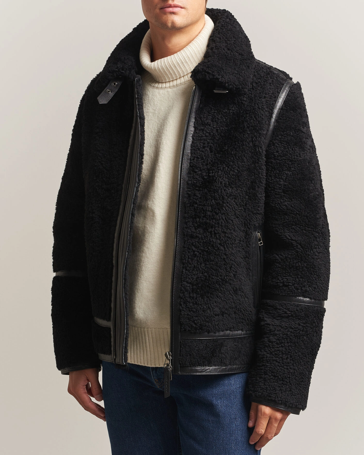 Herr | Jackor | Tiger of Sweden | Viggo Shearling Jacket Black