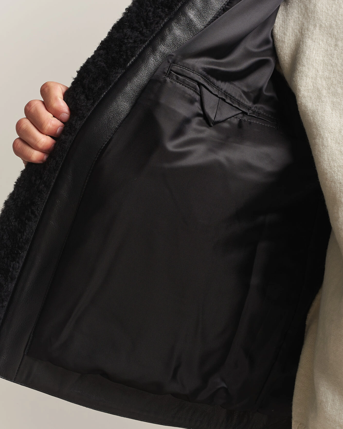 Herr | Jackor | Tiger of Sweden | Viggo Shearling Jacket Black