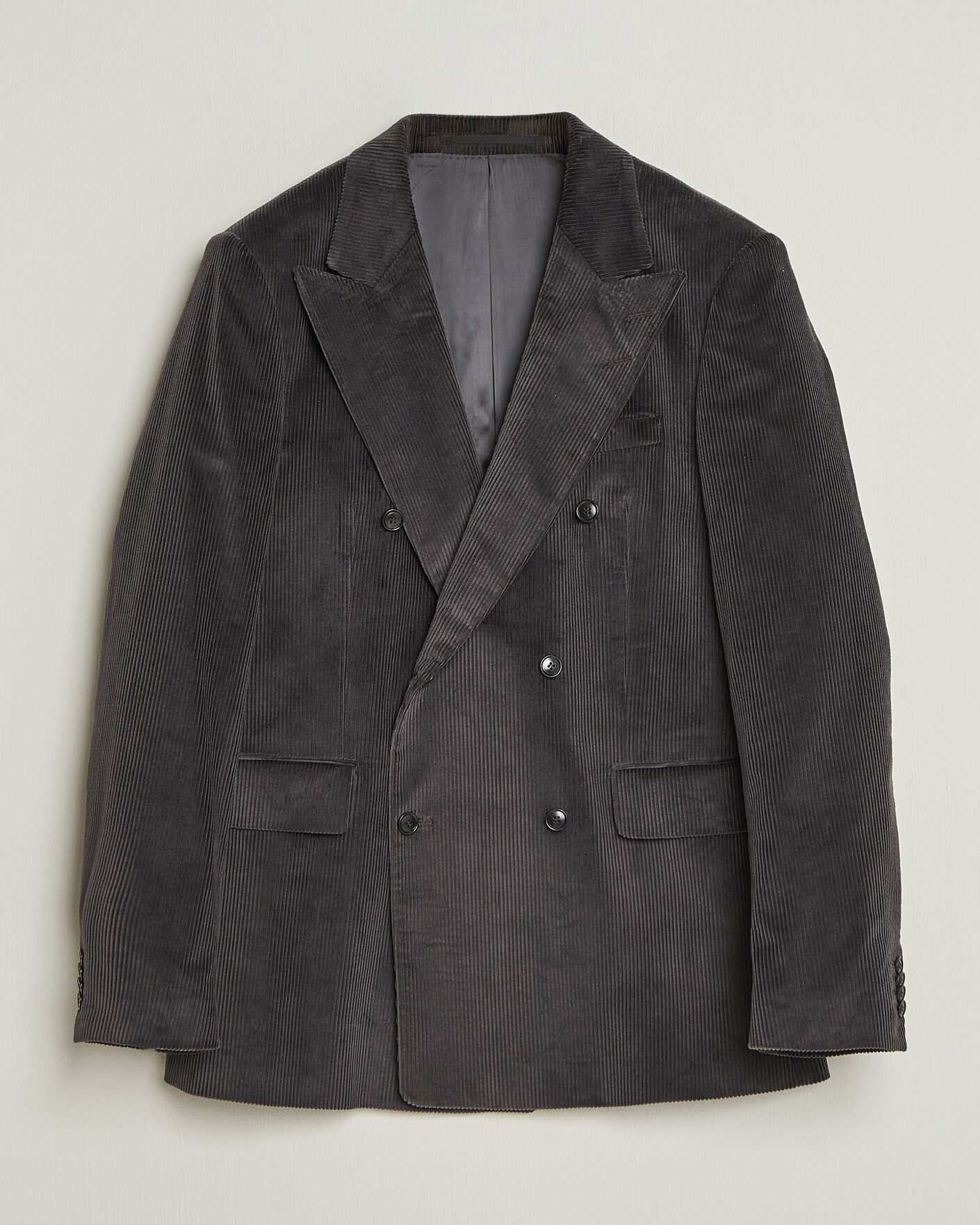 Herr | Kavajer | Tiger of Sweden | 1903 Corduroy Double Breasted Blazer Phantom