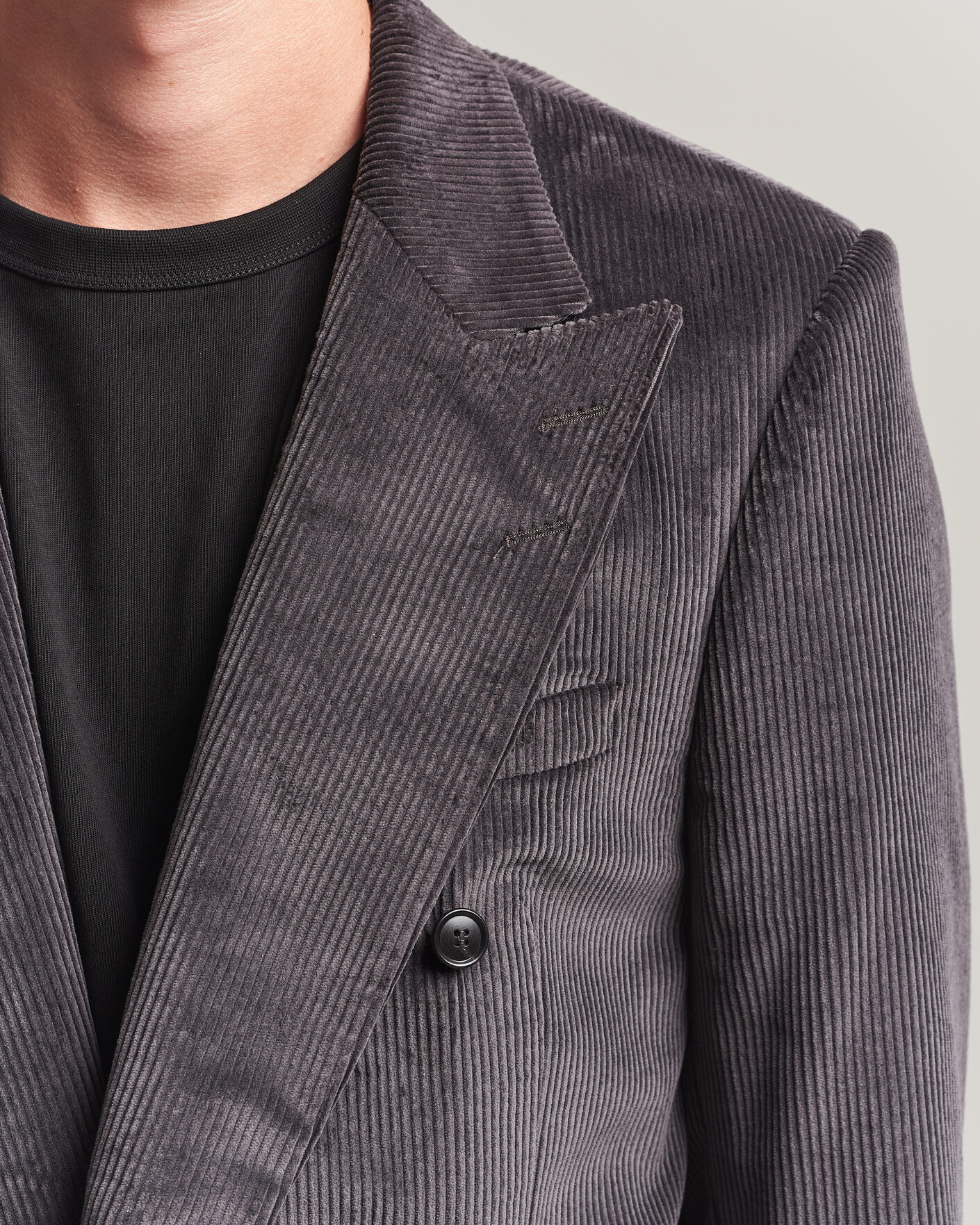 Herr | Kavajer | Tiger of Sweden | 1903 Corduroy Double Breasted Blazer Phantom