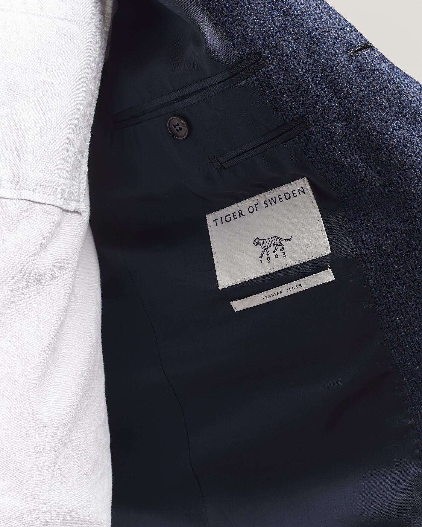 Herr | Kavajer | Tiger of Sweden | Easer Wool Pepita Blazer Sea