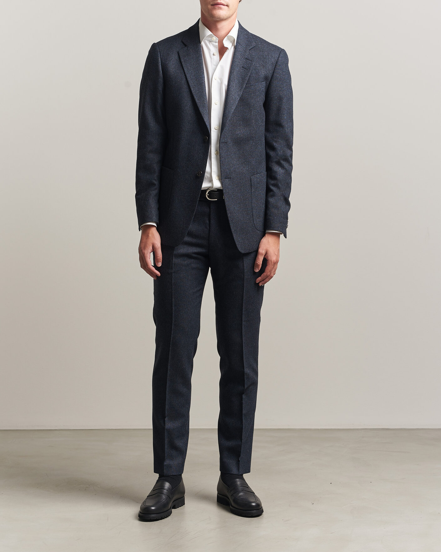 Herr | Kavajer | Tiger of Sweden | Justin Wool Flannel Suit Blazer Midnight Blue