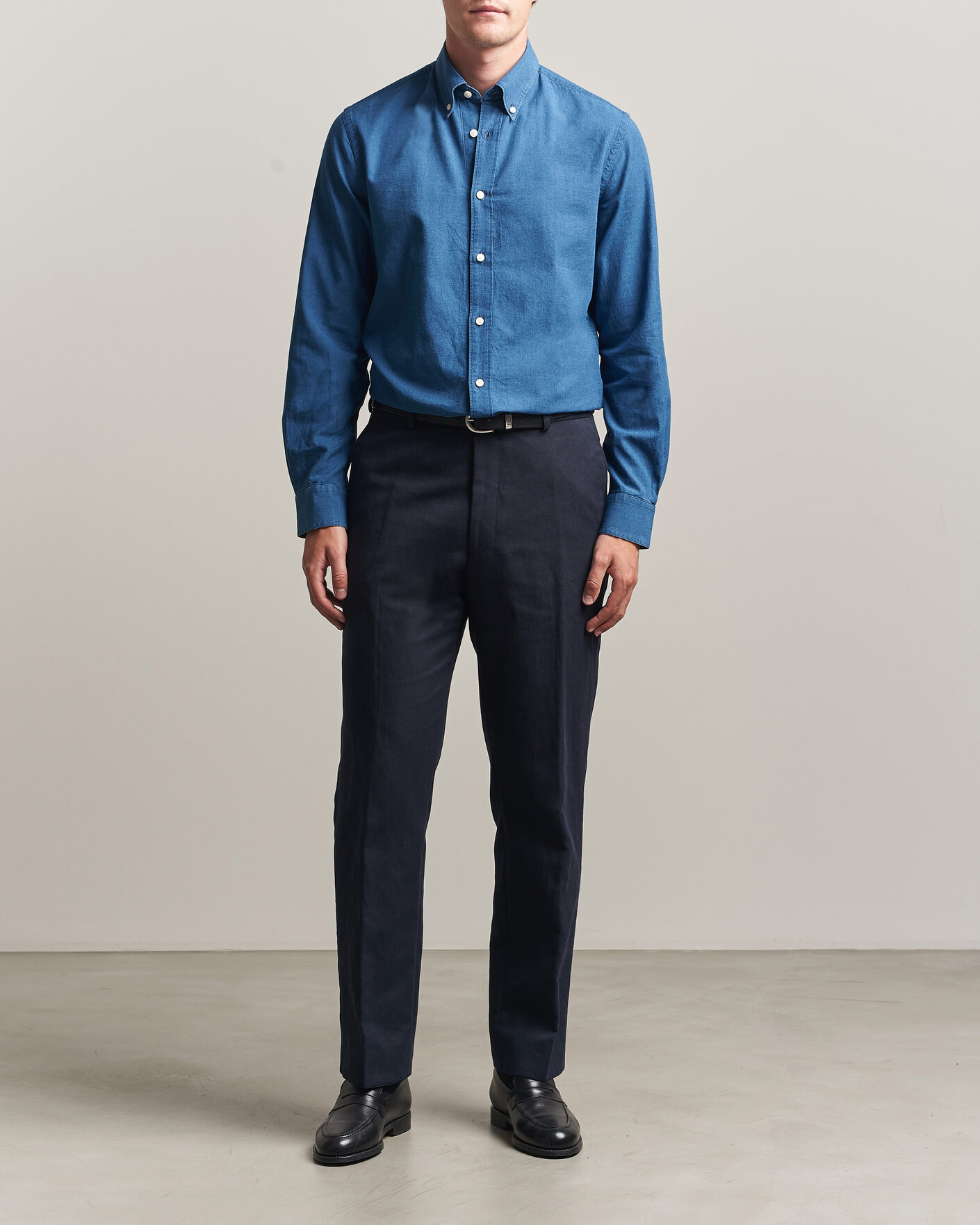 Herr | Skjortor | Tiger of Sweden | Bjorn Denim Shirt Blue