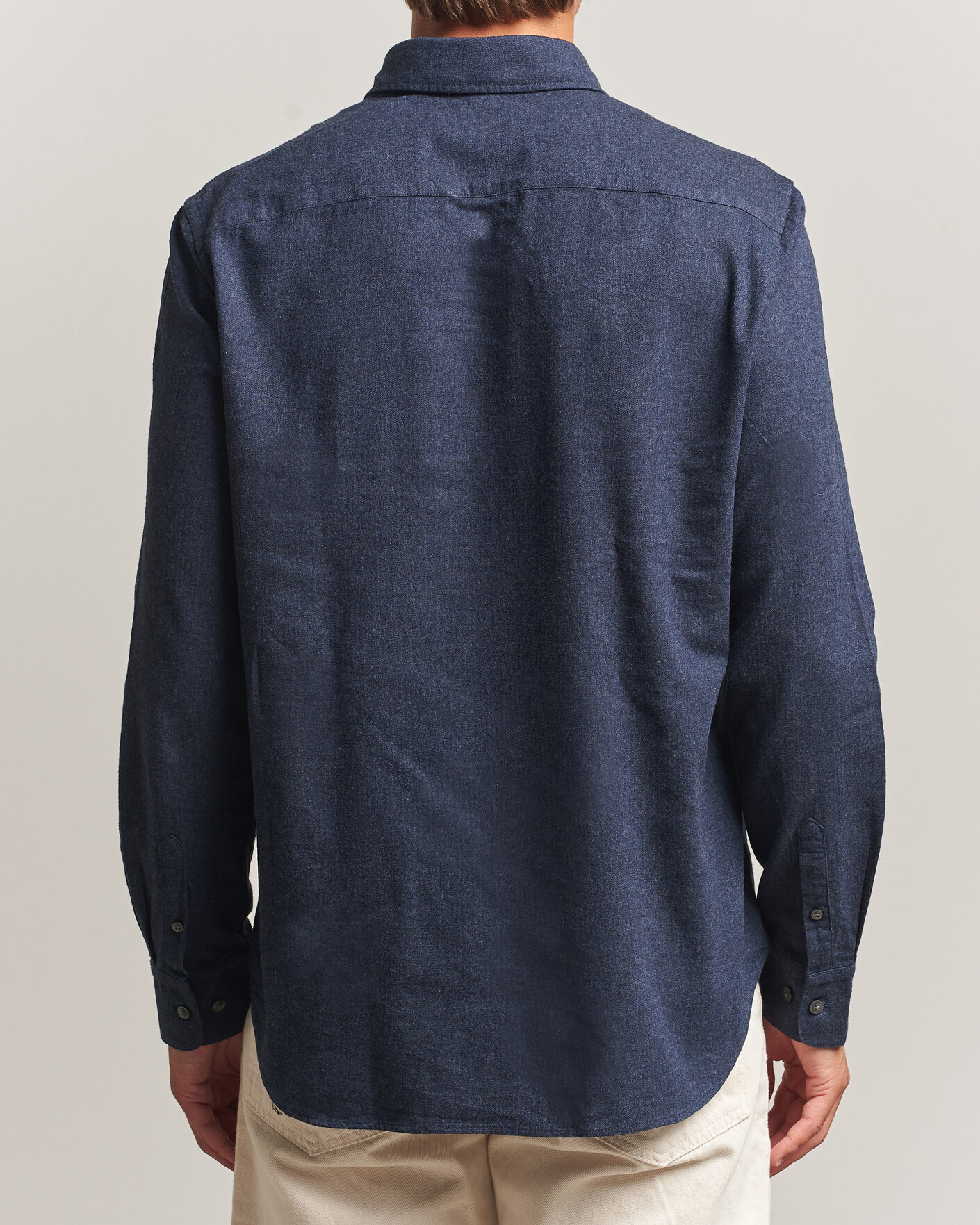 Herr | Skjortor | Tiger of Sweden | Bjorn Brushed Cotton Shirt Steel Blue