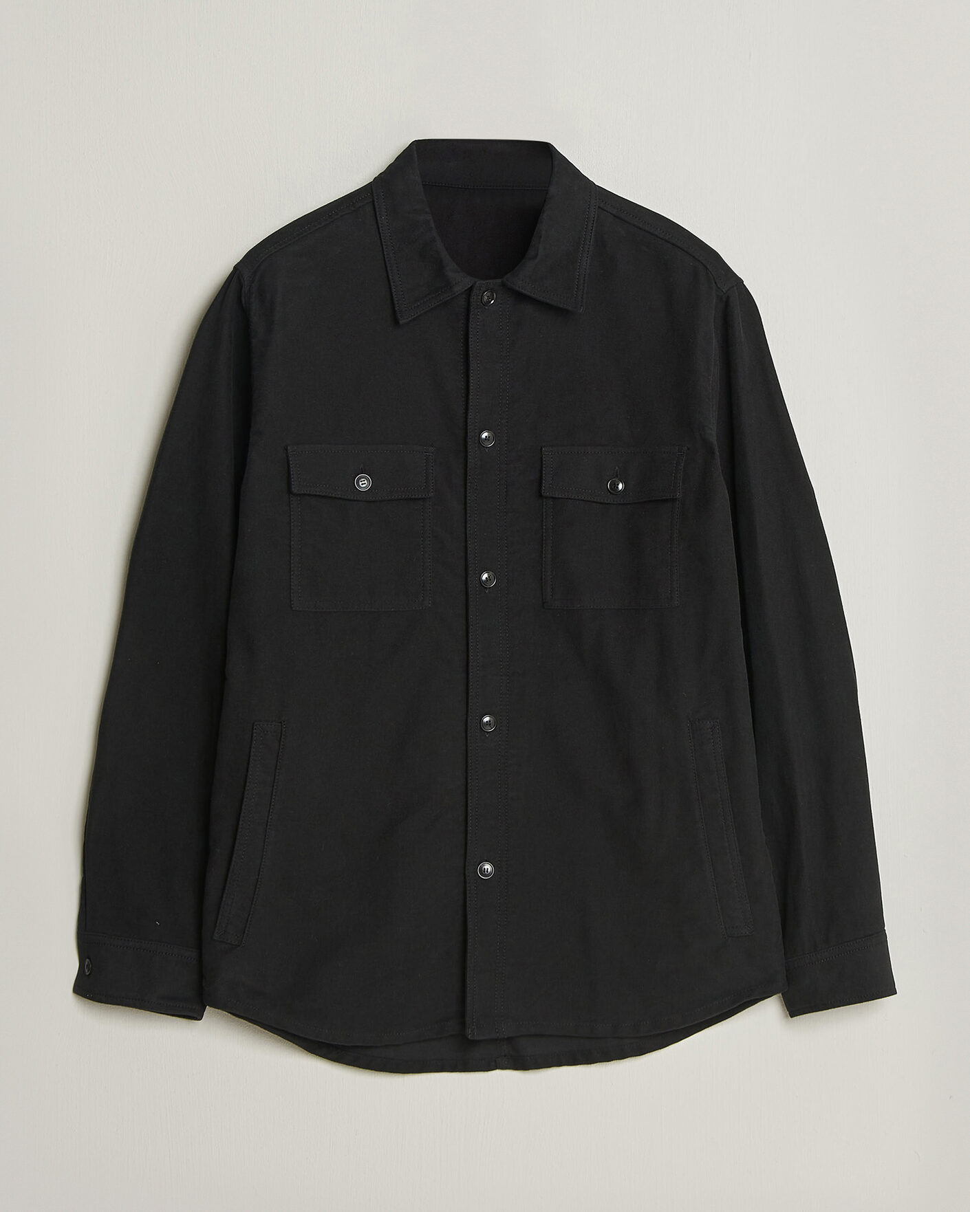 Herr | Skjortor | Tiger of Sweden | Bishop Cotton Overshirt Black