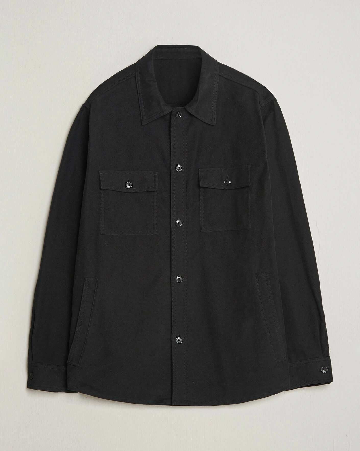Herr | Skjortor | Tiger of Sweden | Bishop Cotton Overshirt Black