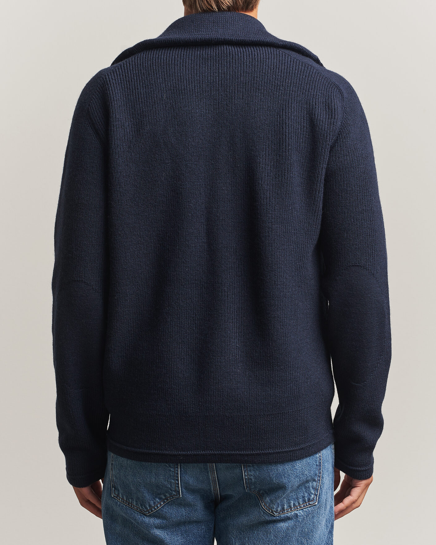 Herr | Tröjor | Tiger of Sweden | Leander Wool Knitted Cardigan Night Grape