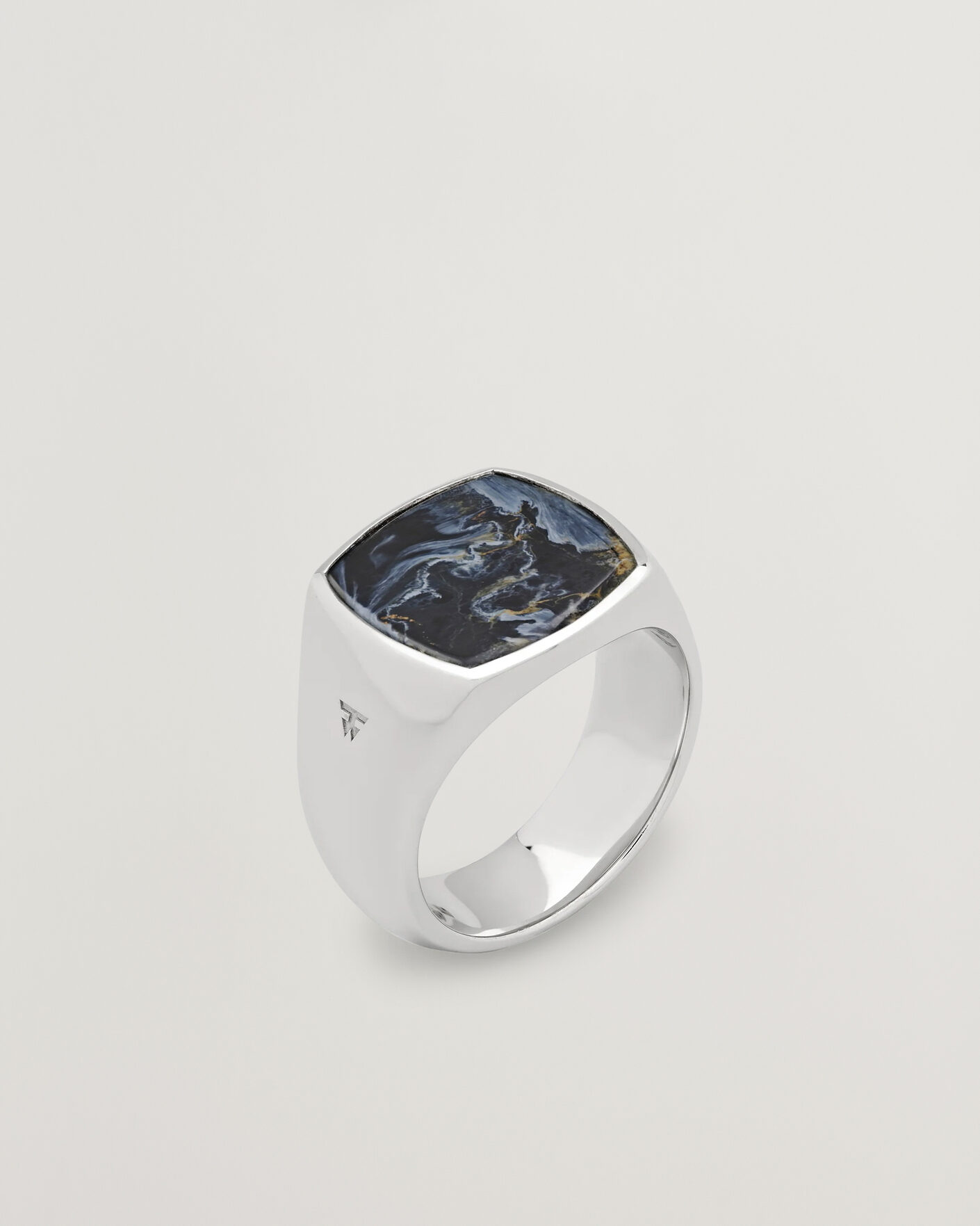 Herr | Smycken | Tom Wood | Cushion Pietersite Ring Silver