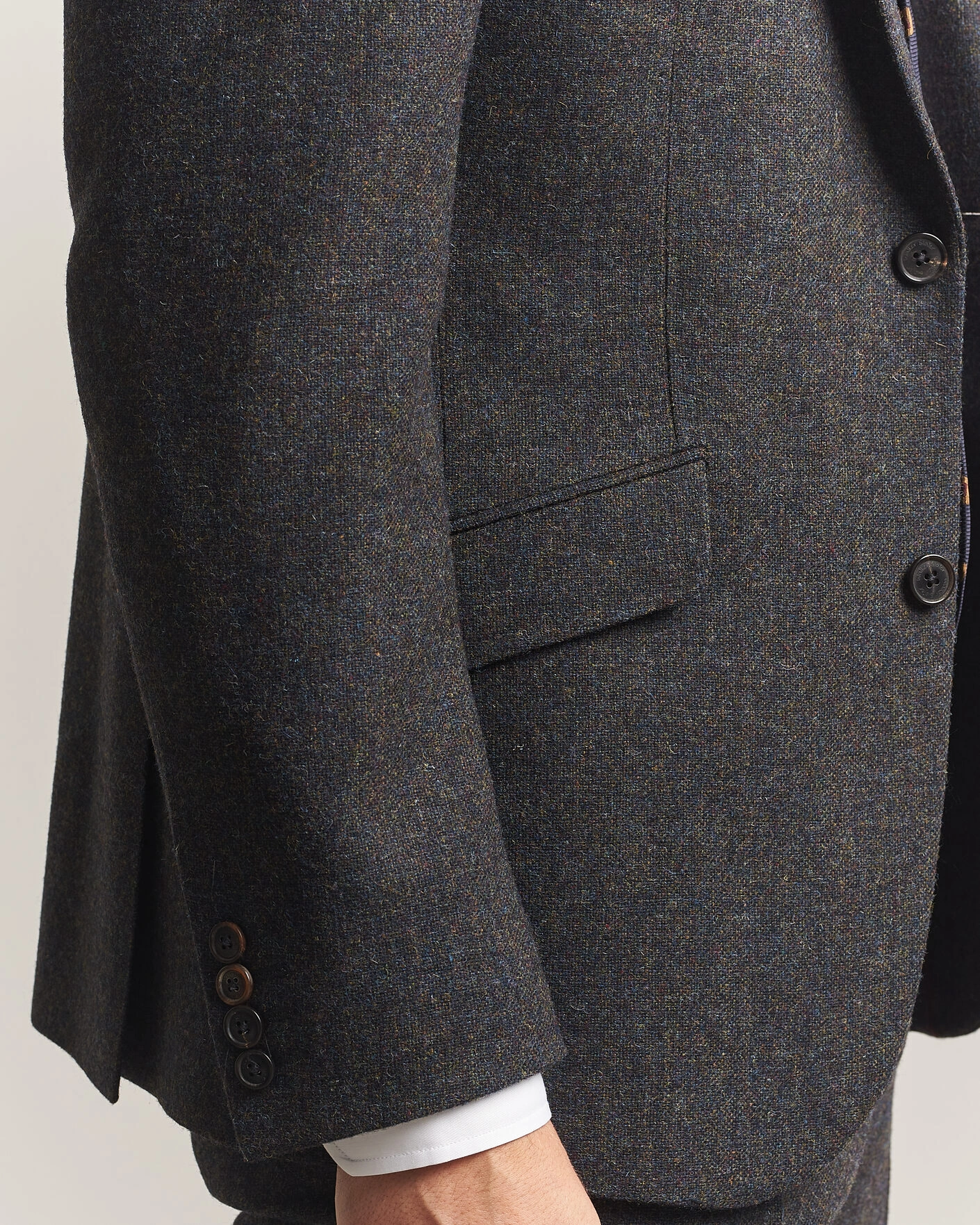 Herr | Kavajer | Walker Slater | Edward Shetland Wool Donegal Blazer Navy