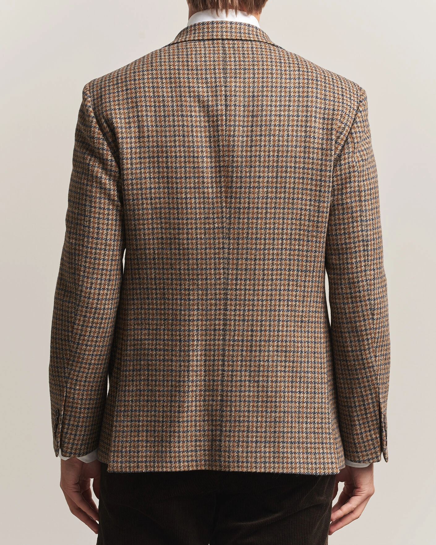 Herr | Kavajer | Walker Slater | Edward Lambswool Puppytooth Blazer Sandstone