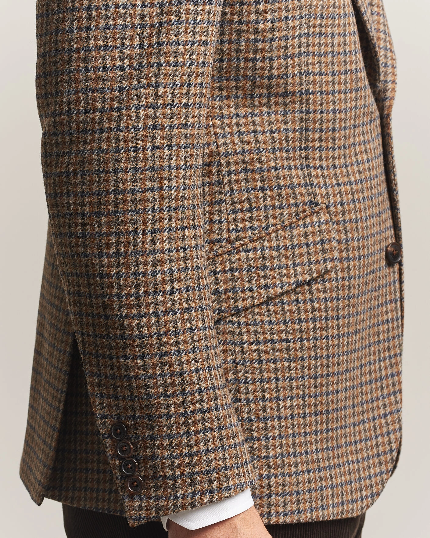 Herr | Kavajer | Walker Slater | Edward Lambswool Puppytooth Blazer Sandstone