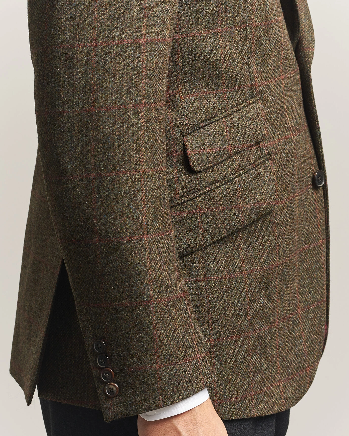 Herr | Kavajer | Walker Slater | Edward Lambswool Windowpane Blazer Green