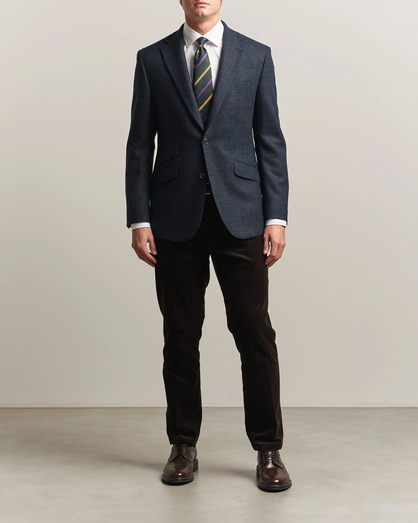 Herr | Kavajer | Walker Slater | Edward Lambswool Windowpane Blazer Navy