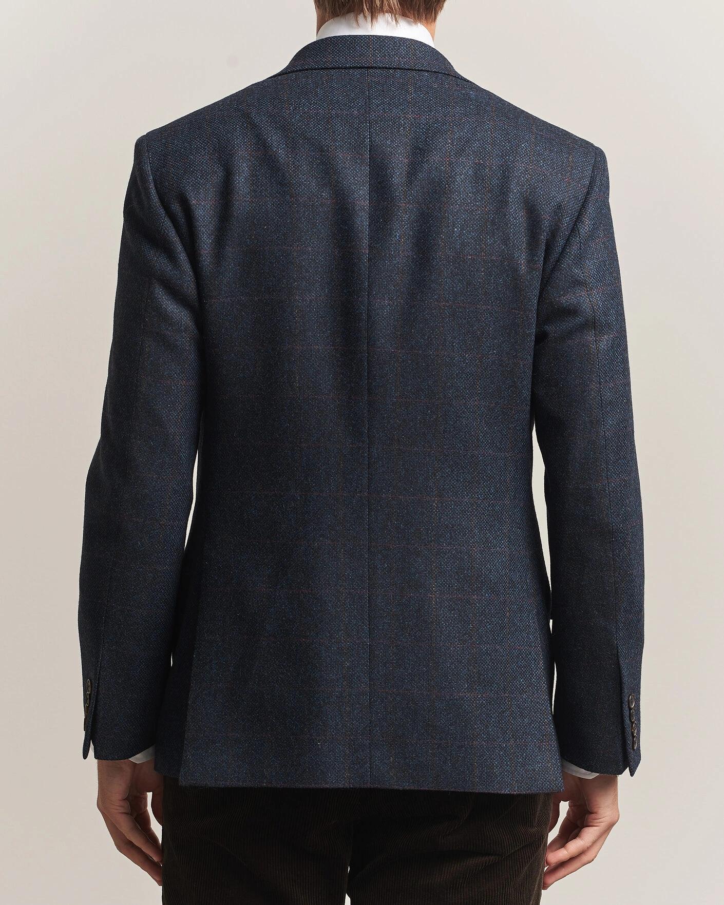 Herr | Kavajer | Walker Slater | Edward Lambswool Windowpane Blazer Navy