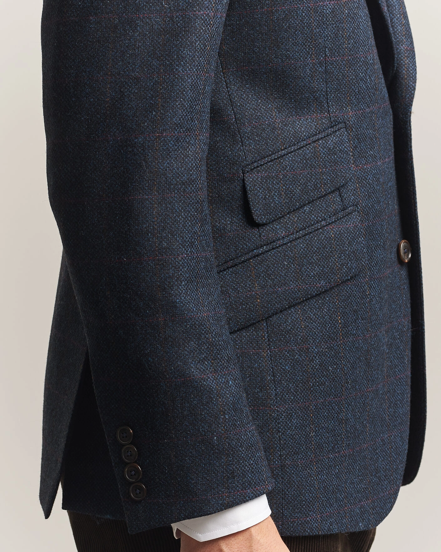 Herr | Kavajer | Walker Slater | Edward Lambswool Windowpane Blazer Navy