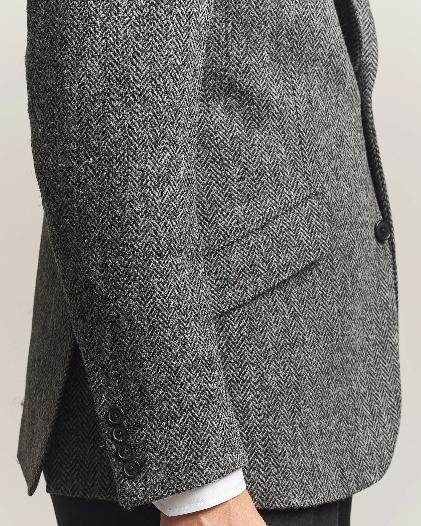 Herr | Kavajer | Walker Slater | Edward Harris Tweed Herringbone Blazer Charcoal