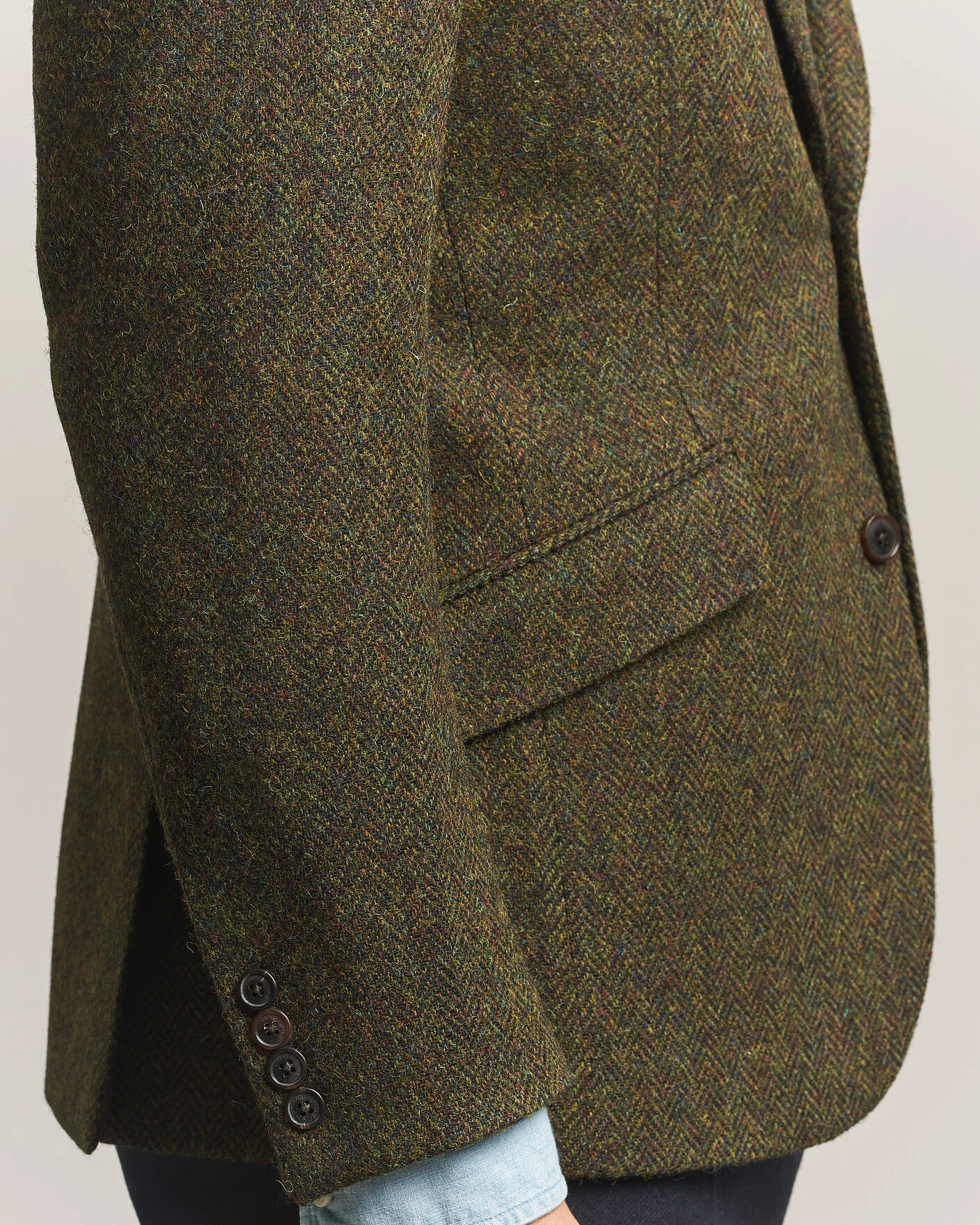 Herr | Kavajer | Walker Slater | Edward Harris Tweed Herringbone Blazer Green