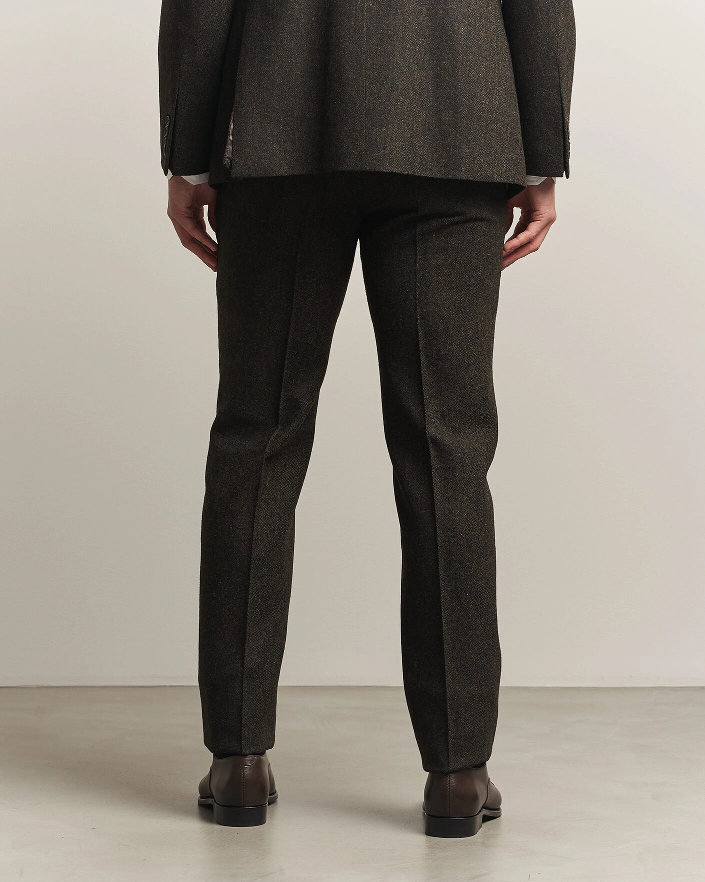 Herr | Byxor | Walker Slater | Edward Shetland Wool Donegal Trousers Brown