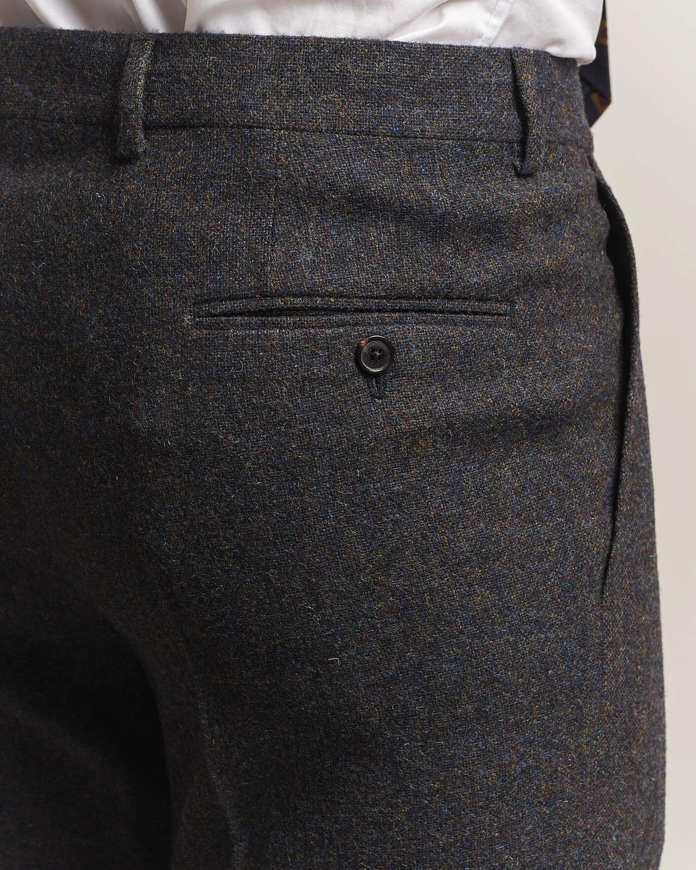 Herr | Byxor | Walker Slater | Edward Shetland Wool Donegal Trousers Navy