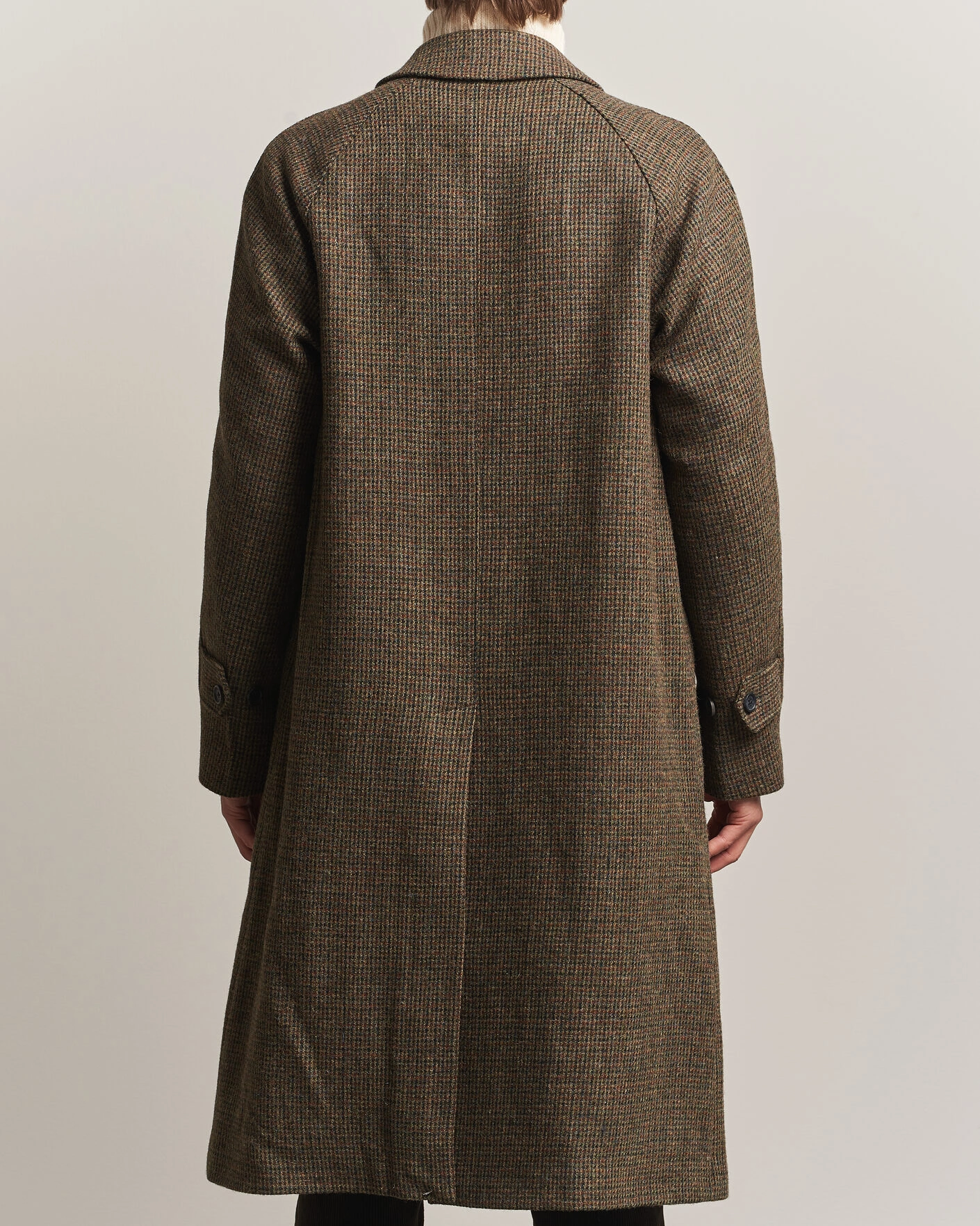 Herr | Jackor | Walker Slater | Sherlock Harris Tweed Microcheck Coat Amber Brown