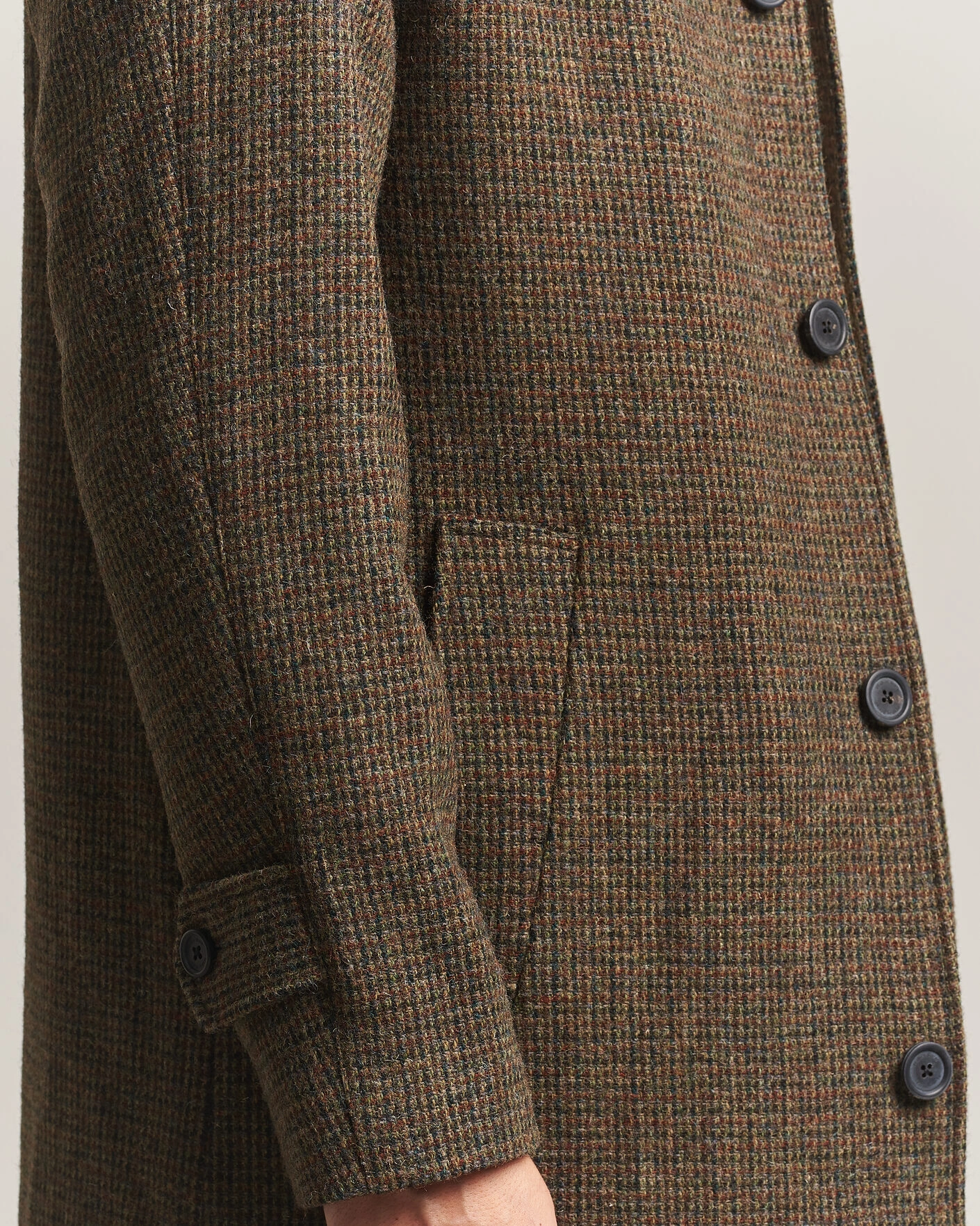 Herr | Jackor | Walker Slater | Sherlock Harris Tweed Microcheck Coat Amber Brown