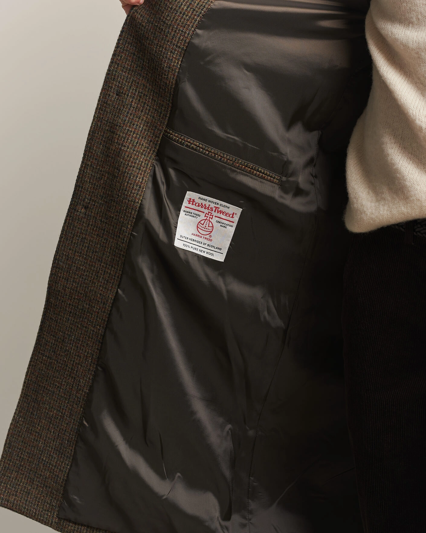 Herr | Jackor | Walker Slater | Sherlock Harris Tweed Microcheck Coat Amber Brown