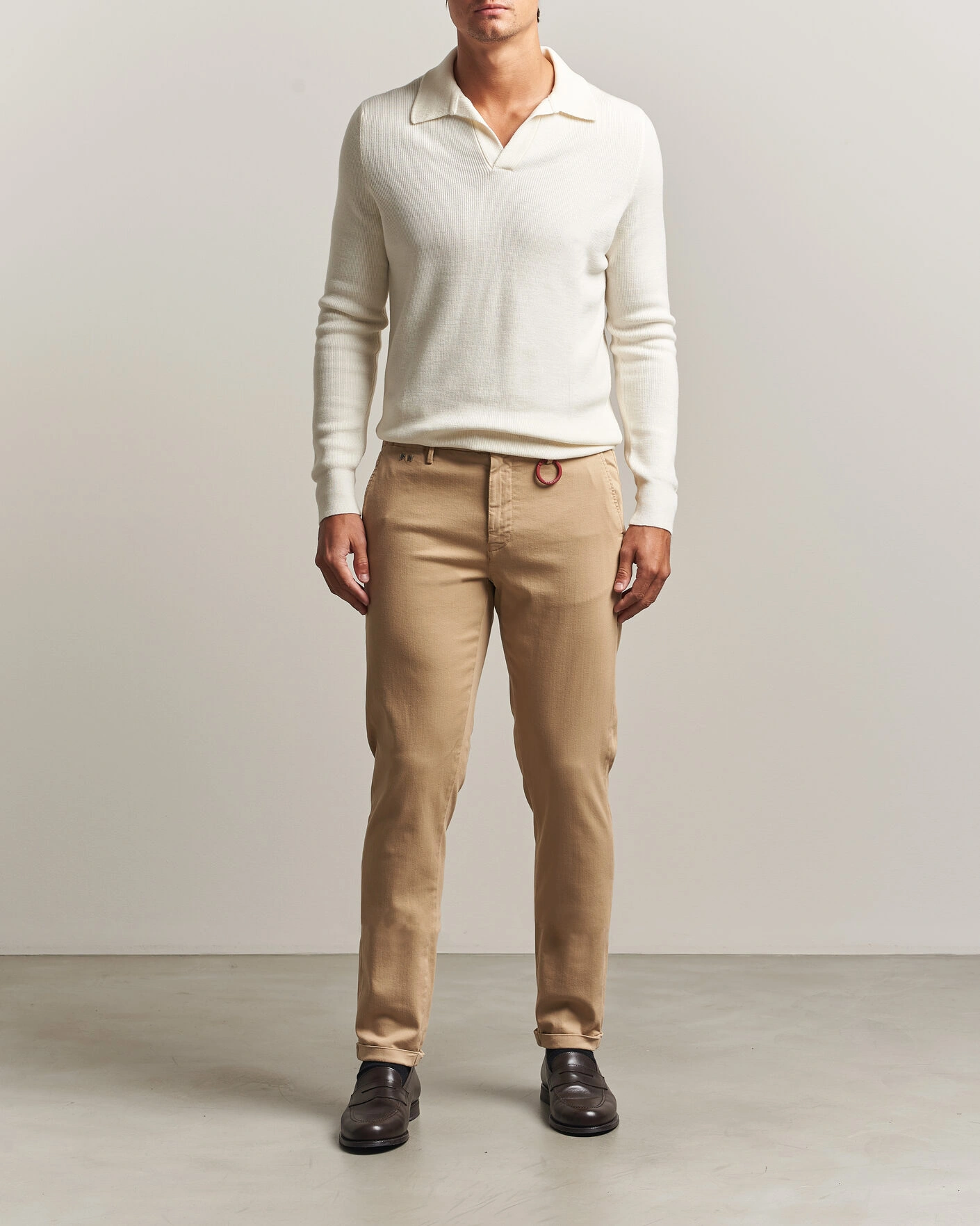 Herr | Byxor | Tramarossa | Luis Superstrech Cotton Chino Beige