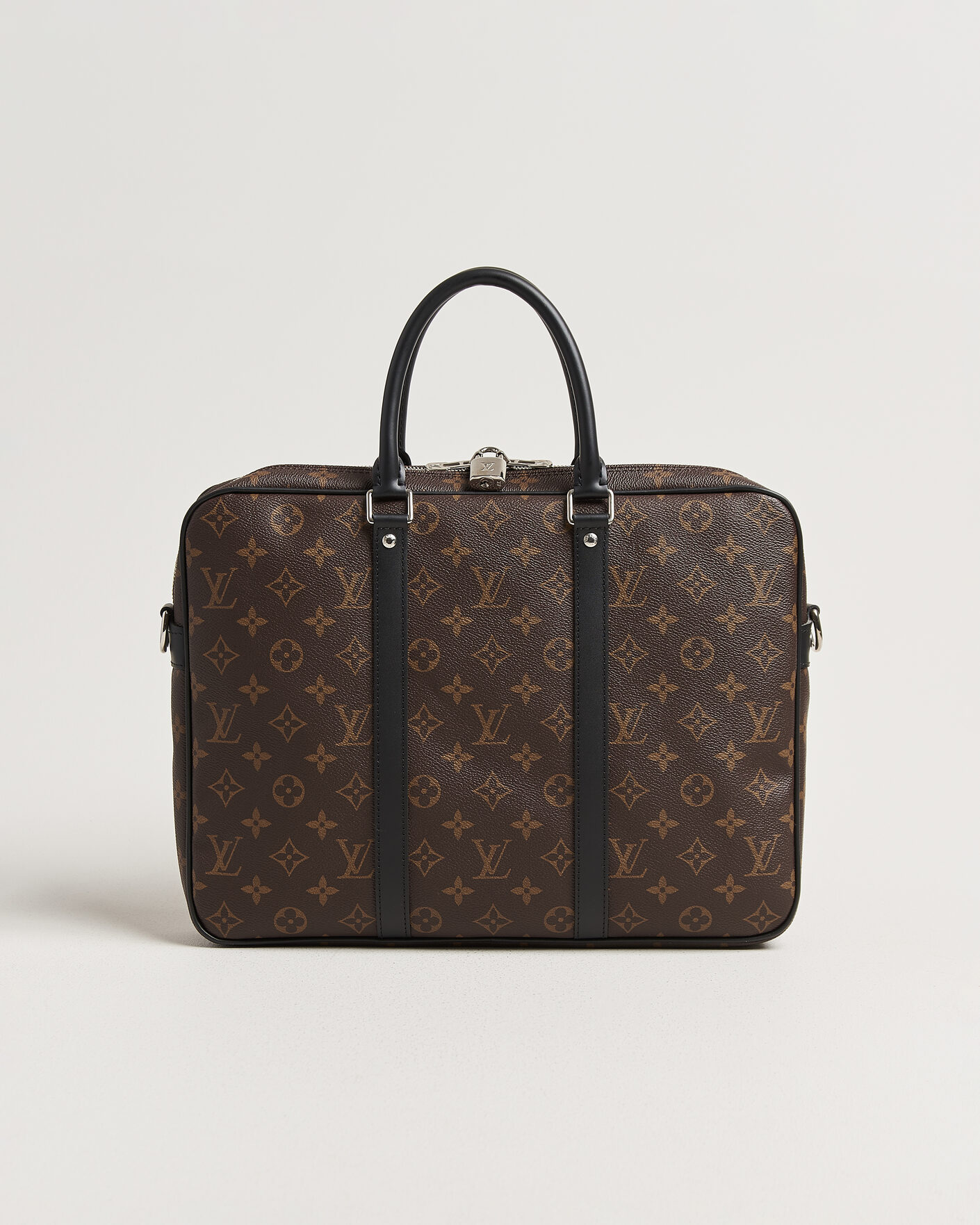 Herr | Pre-Owned & Vintage Bags | Louis Vuitton Pre-Owned | Porte-Documents Voyage Briefcase Monogram Macassar