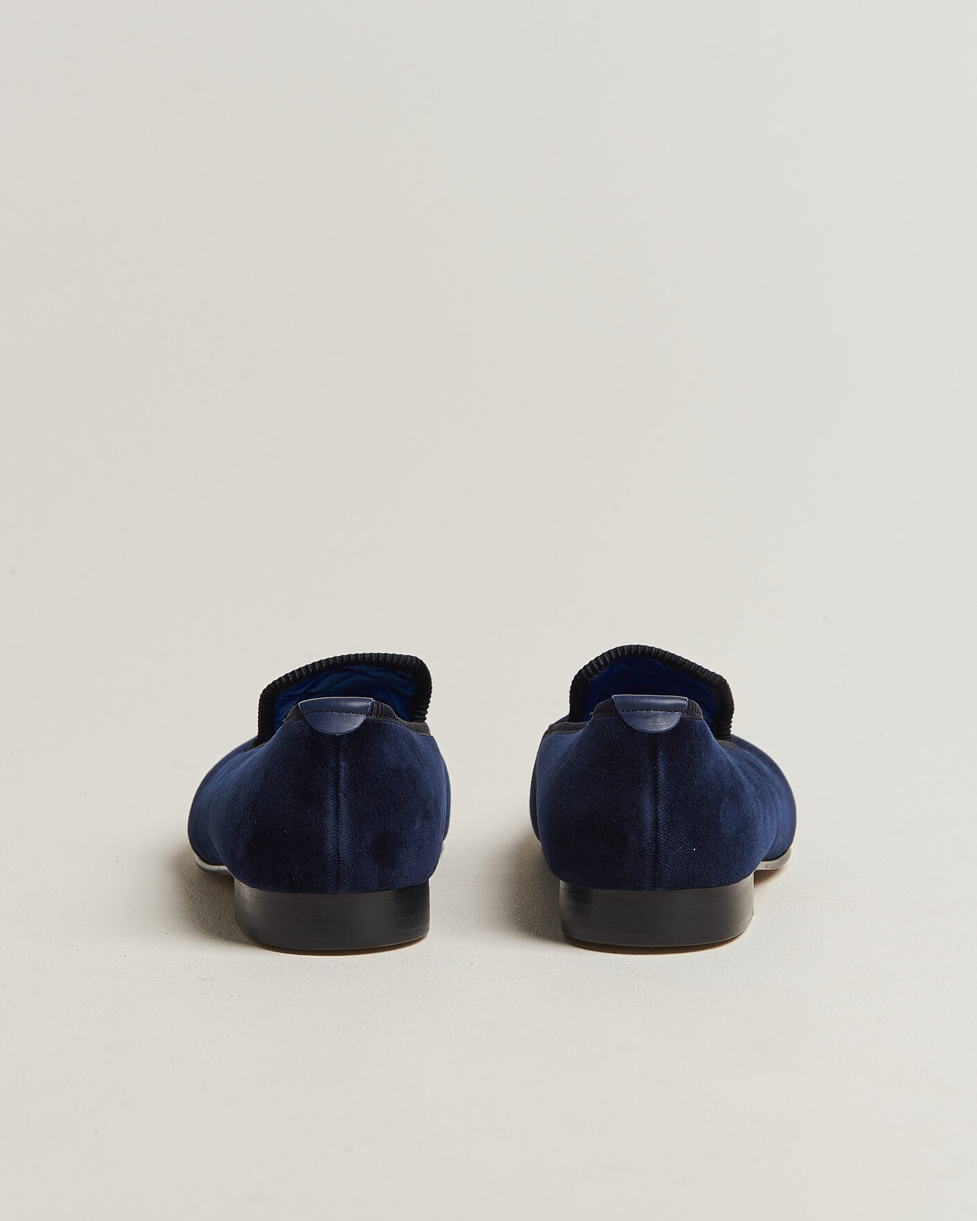 Herr | Loafers | Bowhill & Elliott | Plain Albert Pump Navy Velvet