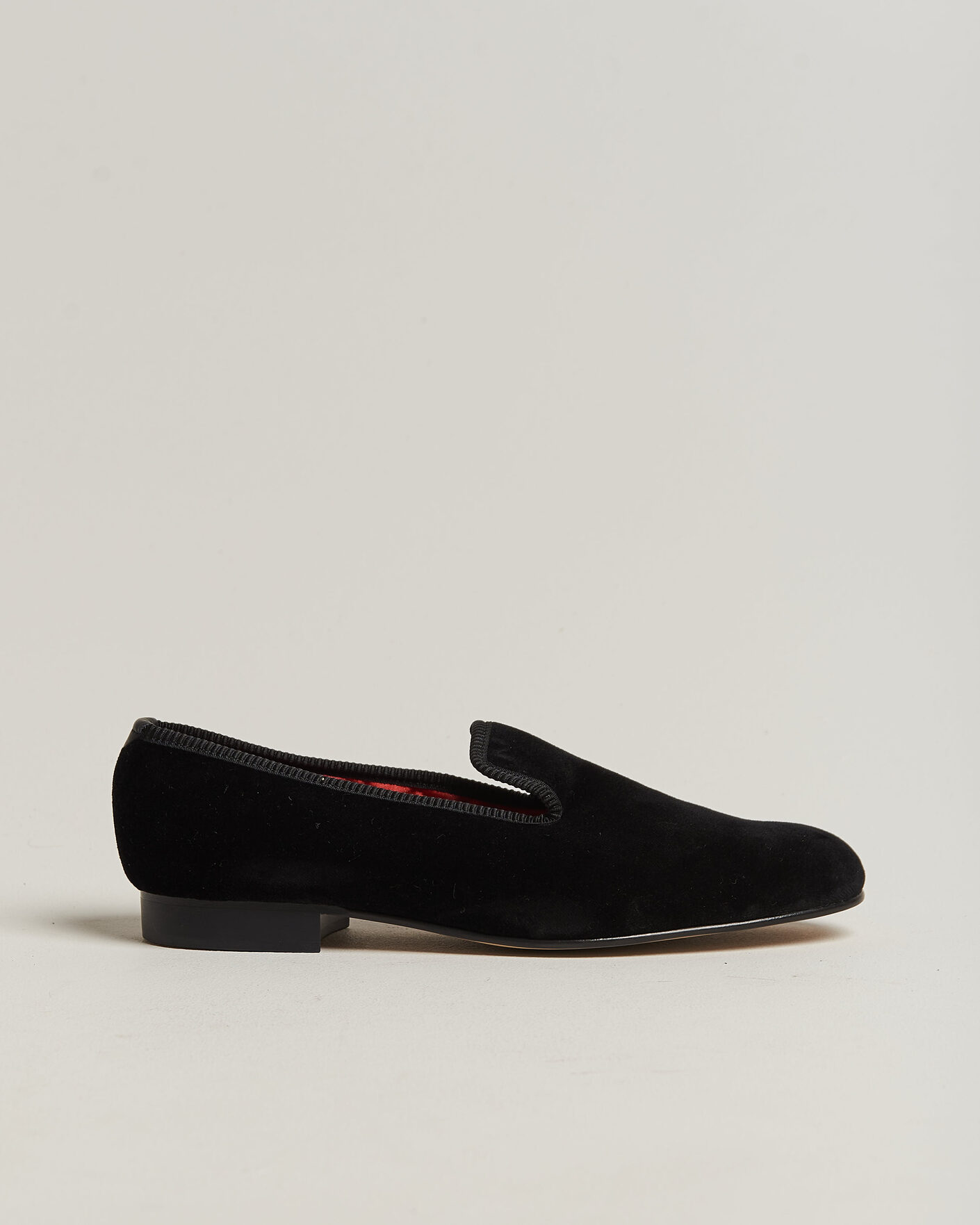 Herr | Loafers | Bowhill & Elliott | Plain Albert Pump Black Velvet