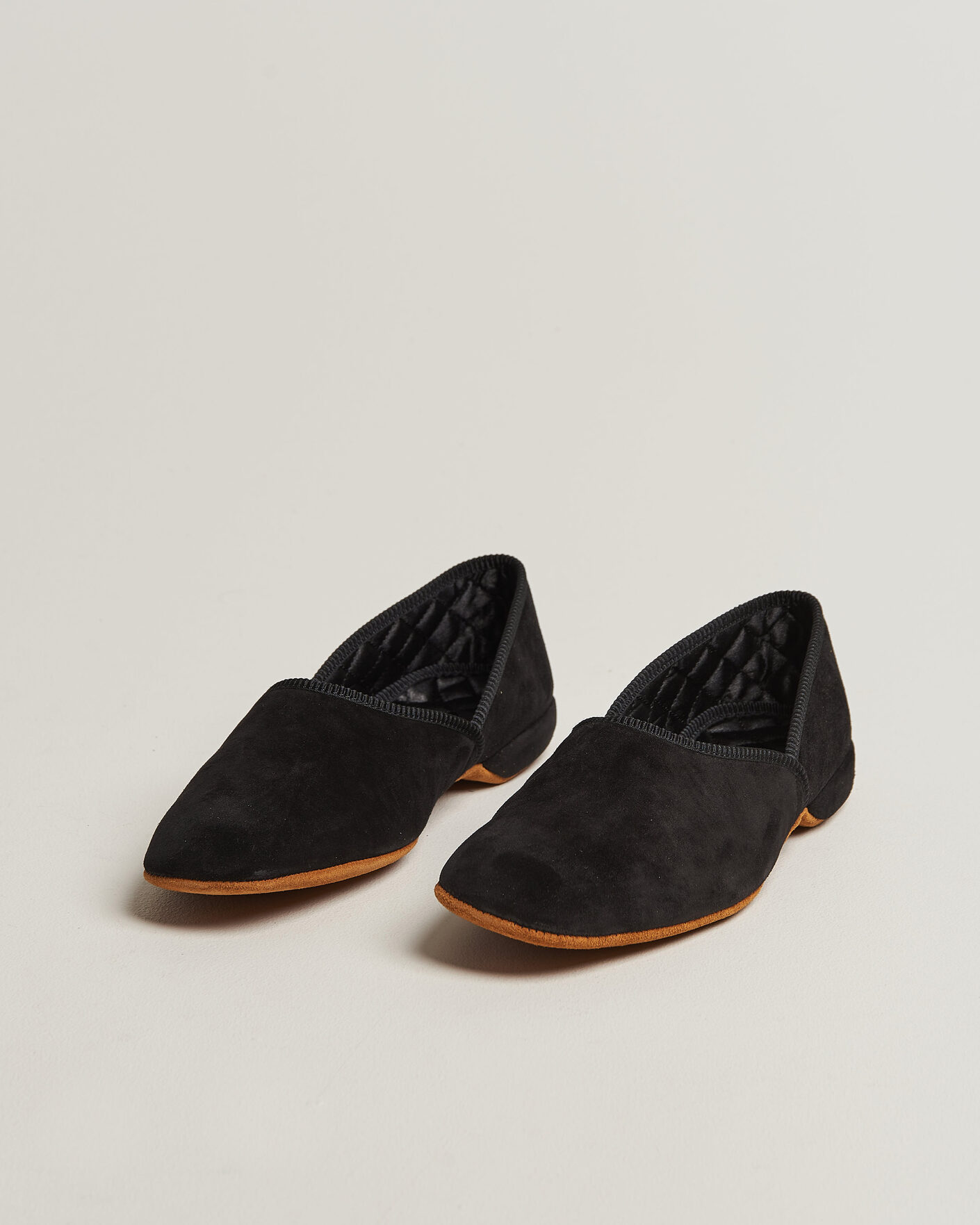 Herr | Sandaler & Tofflor | Bowhill & Elliott | Grecian Indoor Slippers Black Suede