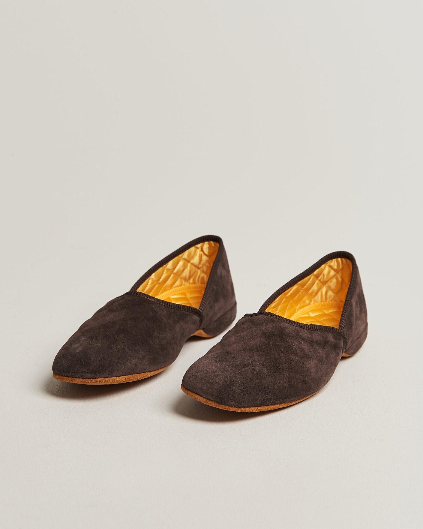 Herr | Sandaler & Tofflor | Bowhill & Elliott | Grecian Indoor Slippers Chocolate Suede
