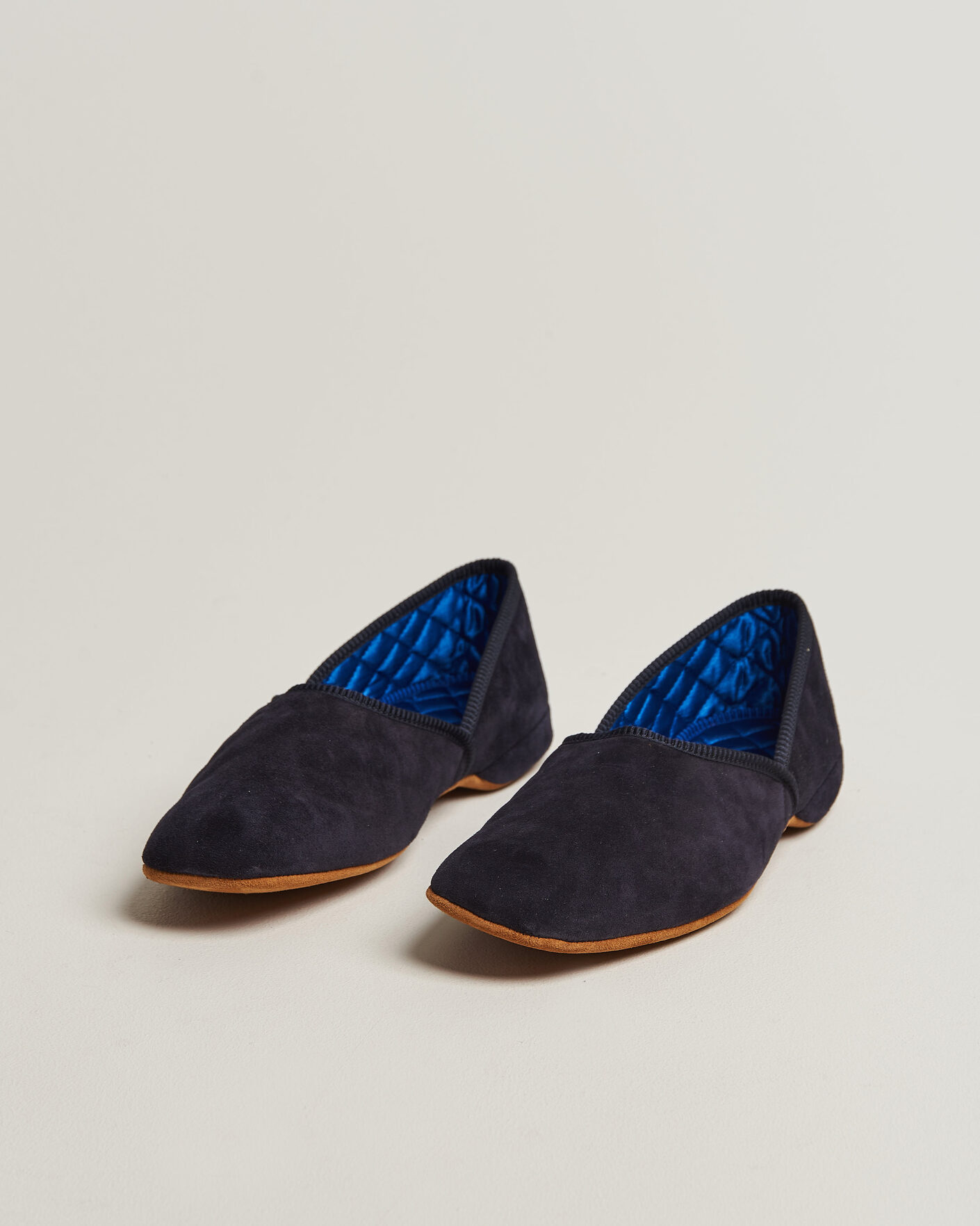 Herr | Sandaler & Tofflor | Bowhill & Elliott | Grecian Indoor Slippers Navy Suede