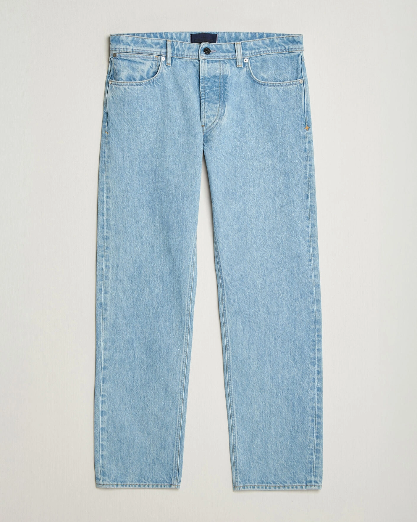 Herr | Jeans | Stone Island | Regular Straight Fit Indigo Jeans Blue Light Wash