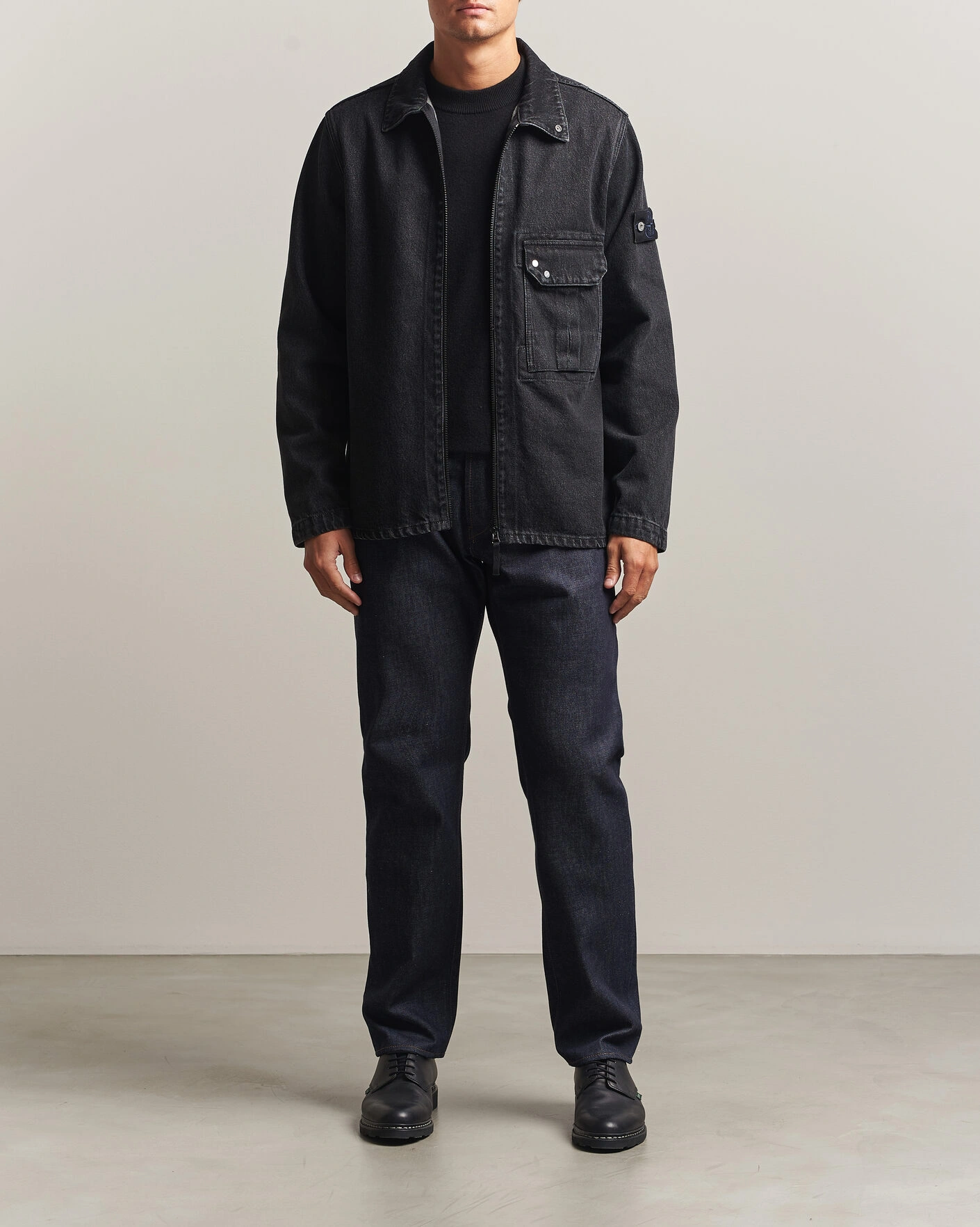Herr | Jeans | Stone Island | Regular Straight Fit Indigo Jeans Blue Raw