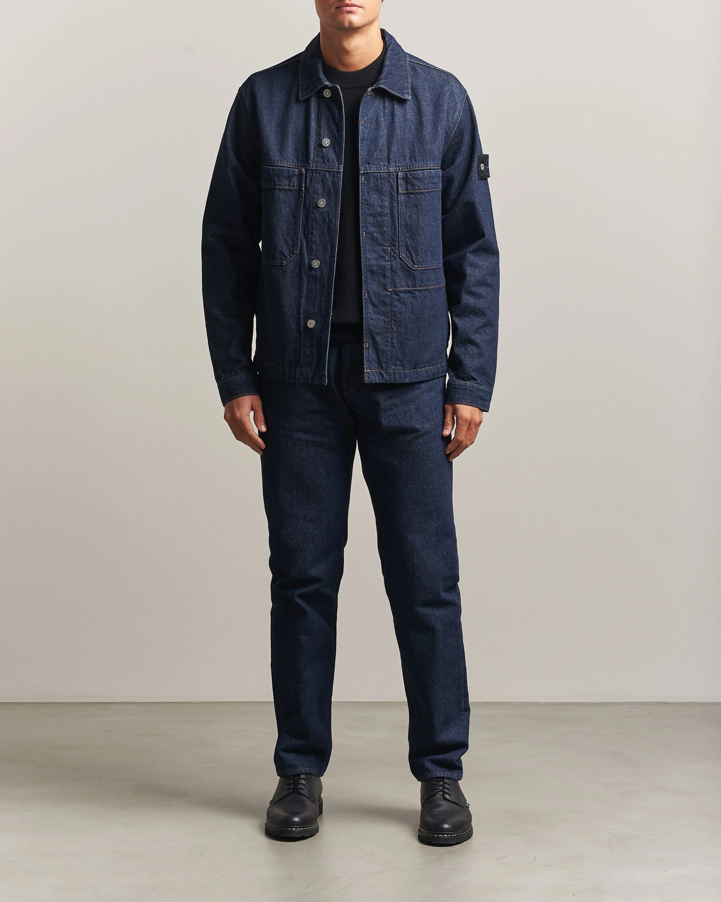 Herr | Jeans | Stone Island | Regular Straight Fit Indigo Jeans Blue Rinse
