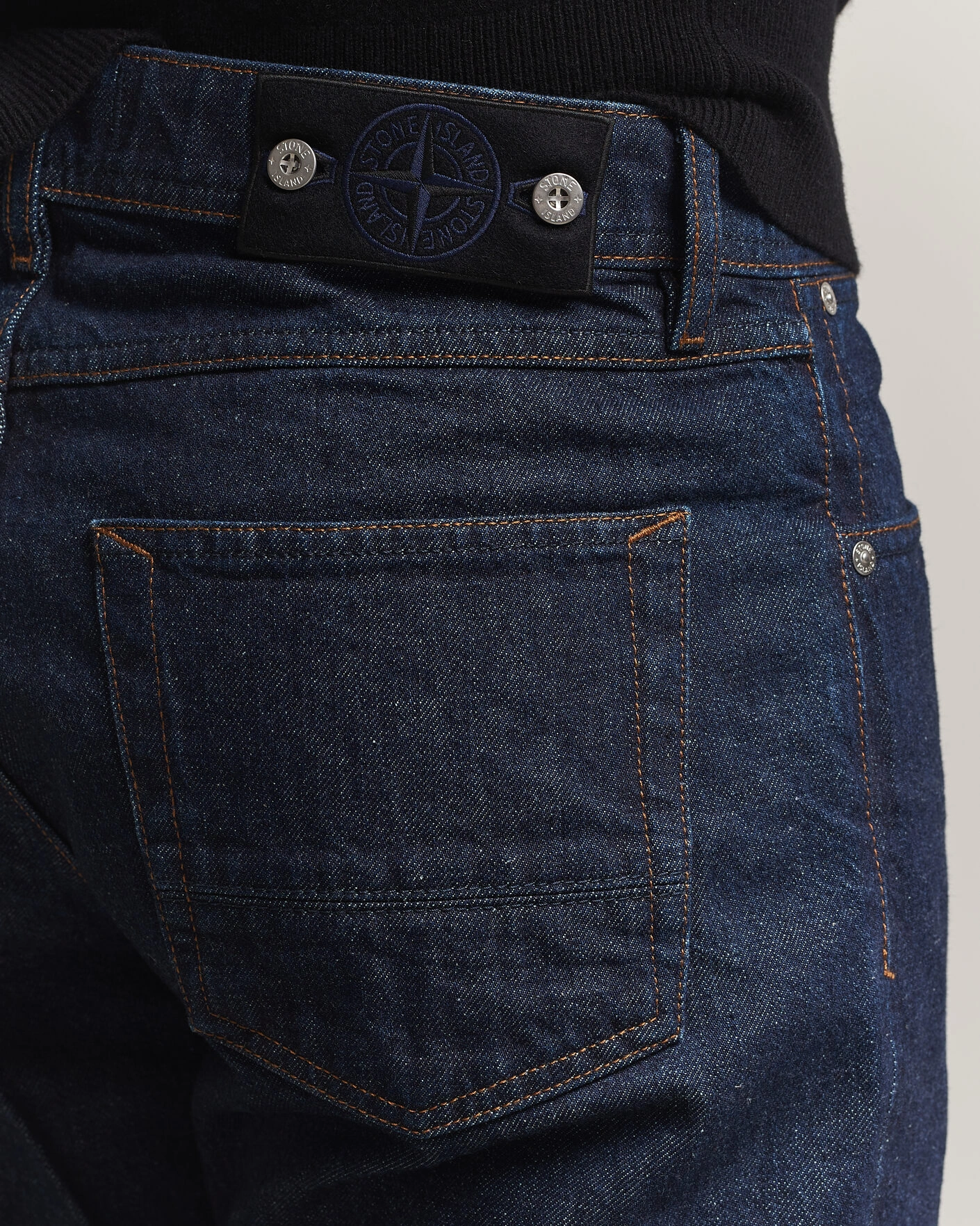 Herr | Jeans | Stone Island | Regular Straight Fit Indigo Jeans Blue Rinse