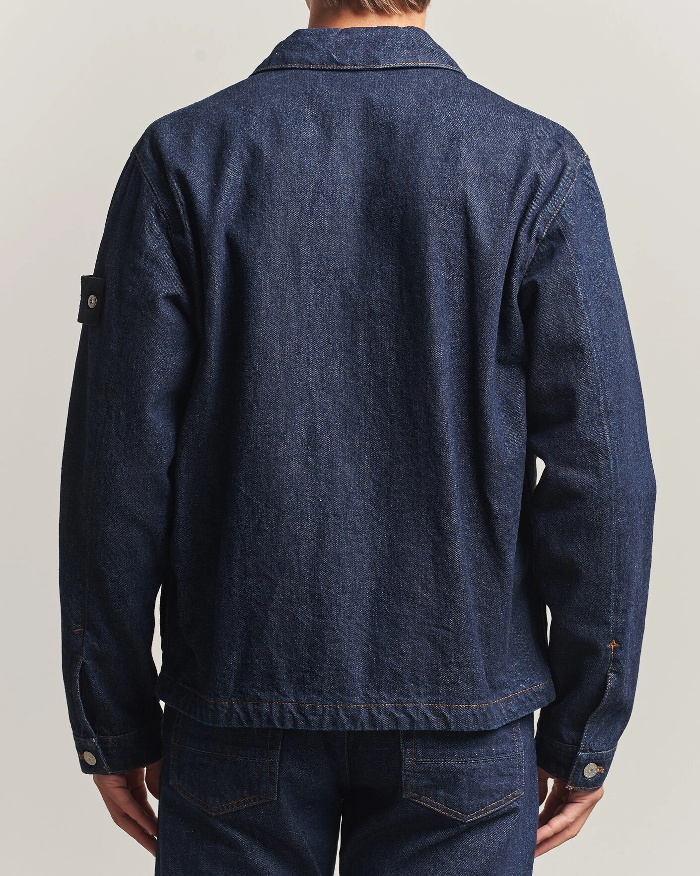 Herr | Jackor | Stone Island | Indigo Denim Coach Jacket Blue Rinse