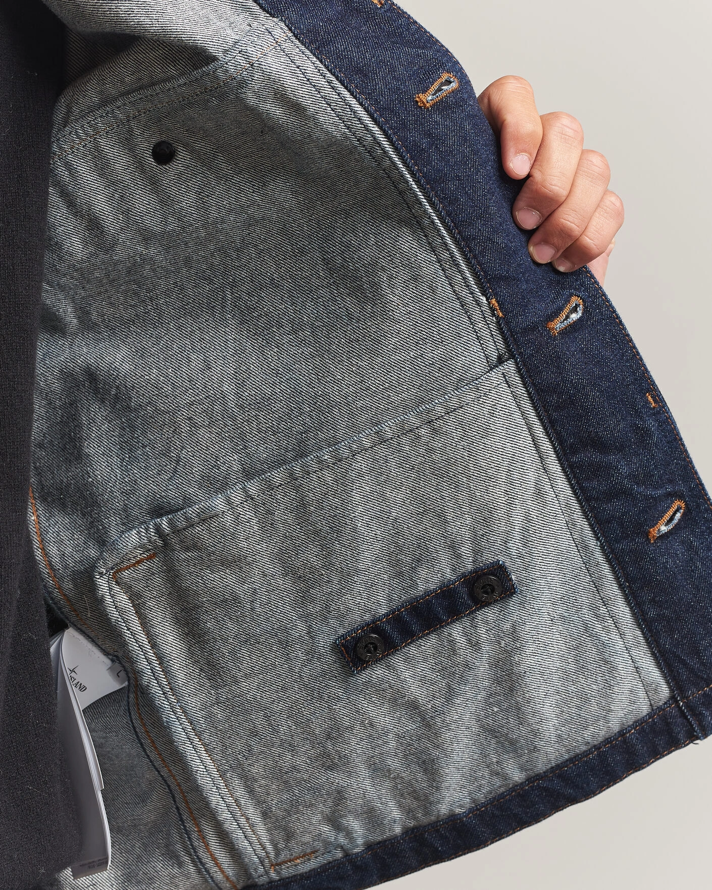 Herr | Jackor | Stone Island | Indigo Denim Coach Jacket Blue Rinse