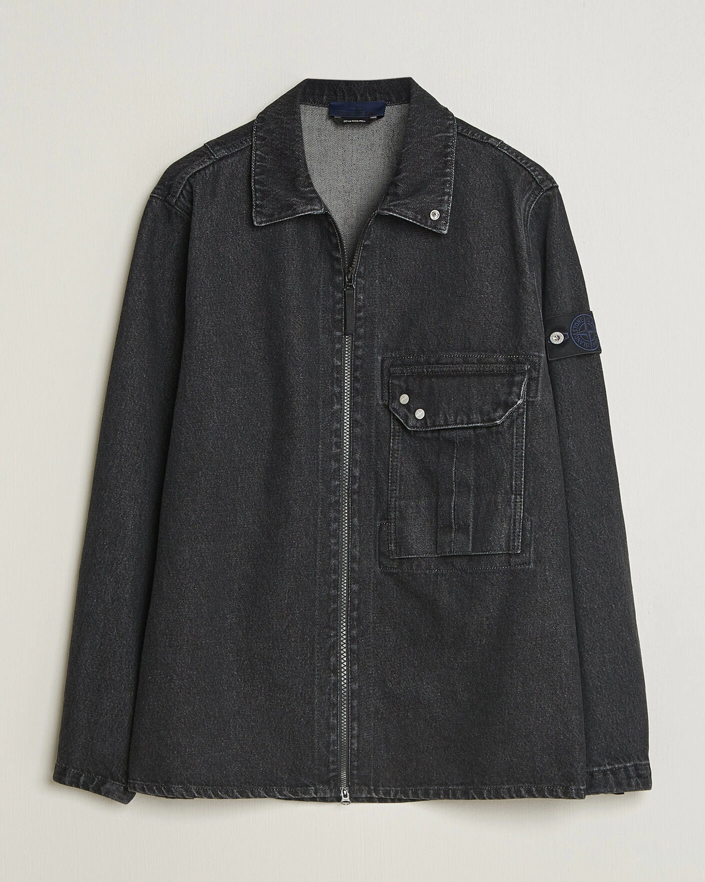 Herr | Skjortor | Stone Island | Denim Overshirt Black Medium Wash